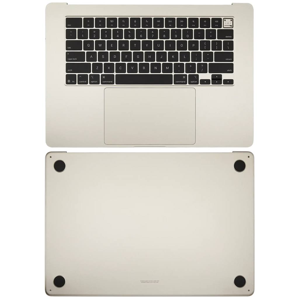 Topcase with Battery and Keyboard for MacBook Air 15" A3241 (2025) (US Keyboard) (Used OEM Pull, Grade A) (Starlight)