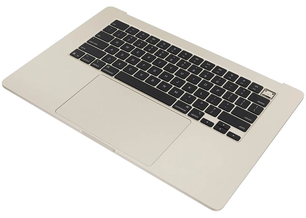 Topcase with Battery and Keyboard for MacBook Air 15" A3241 (2025) (US Keyboard) (Used OEM Pull, Grade A) (Starlight)