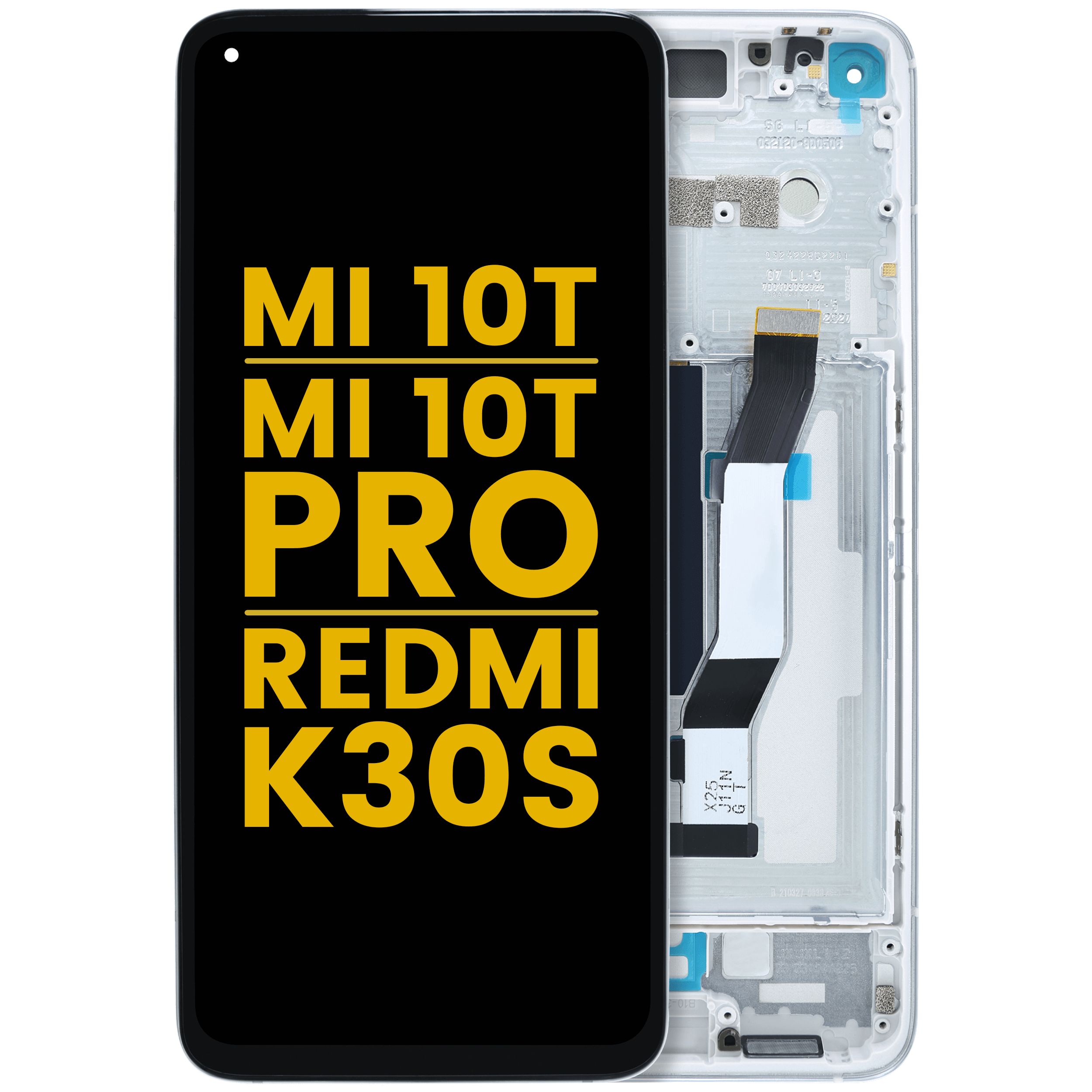 LCD-Display mit Rahmen für Xiaomi Mi 10T / Mi 10T Pro 5G / Redmi K30S (Refurbished) (Aurora Blue)