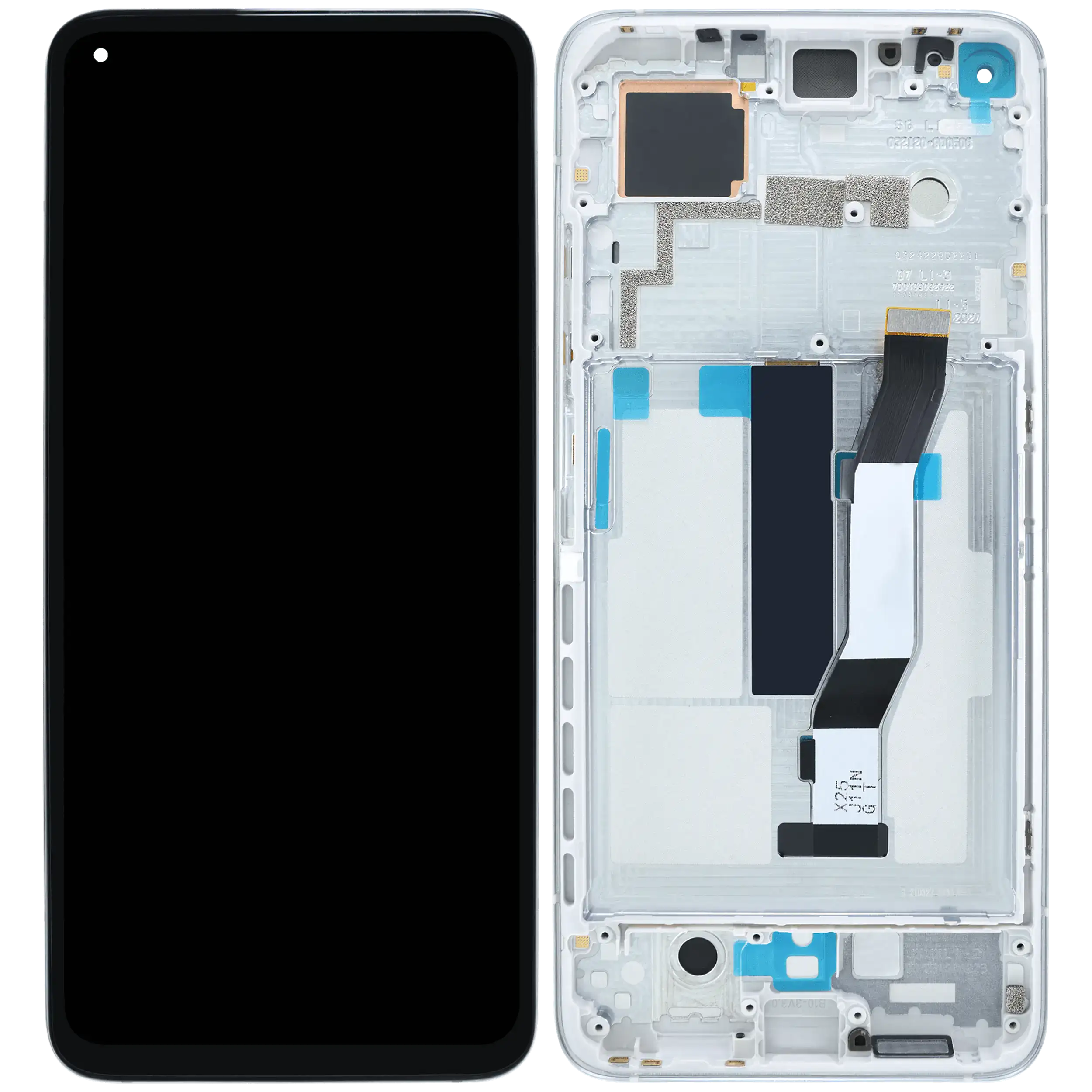 LCD-Display mit Rahmen für Xiaomi Mi 10T / Mi 10T Pro 5G / Redmi K30S (Refurbished) (Aurora Blue)