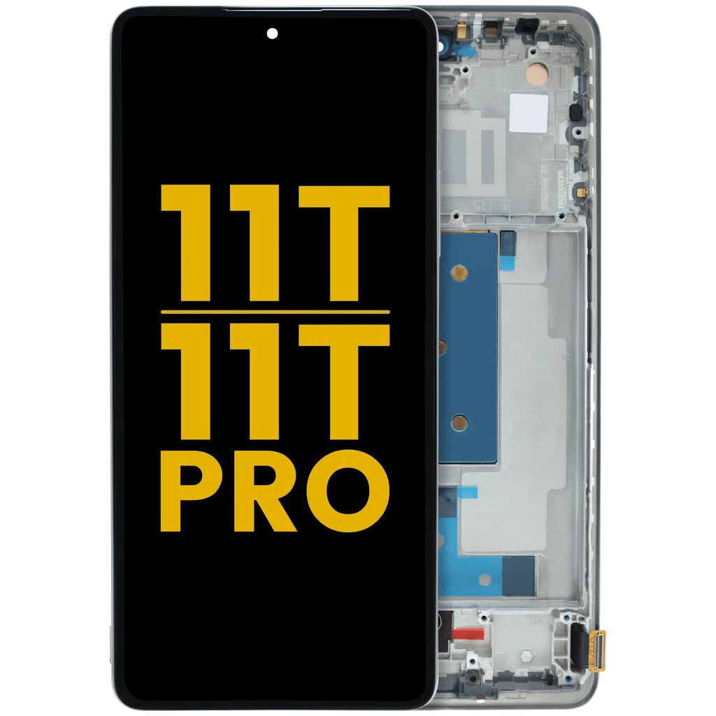 OLED-Display mit Rahmen für Xiaomi 11T / 11T Pro (Refurbished) (Celestial Blue)