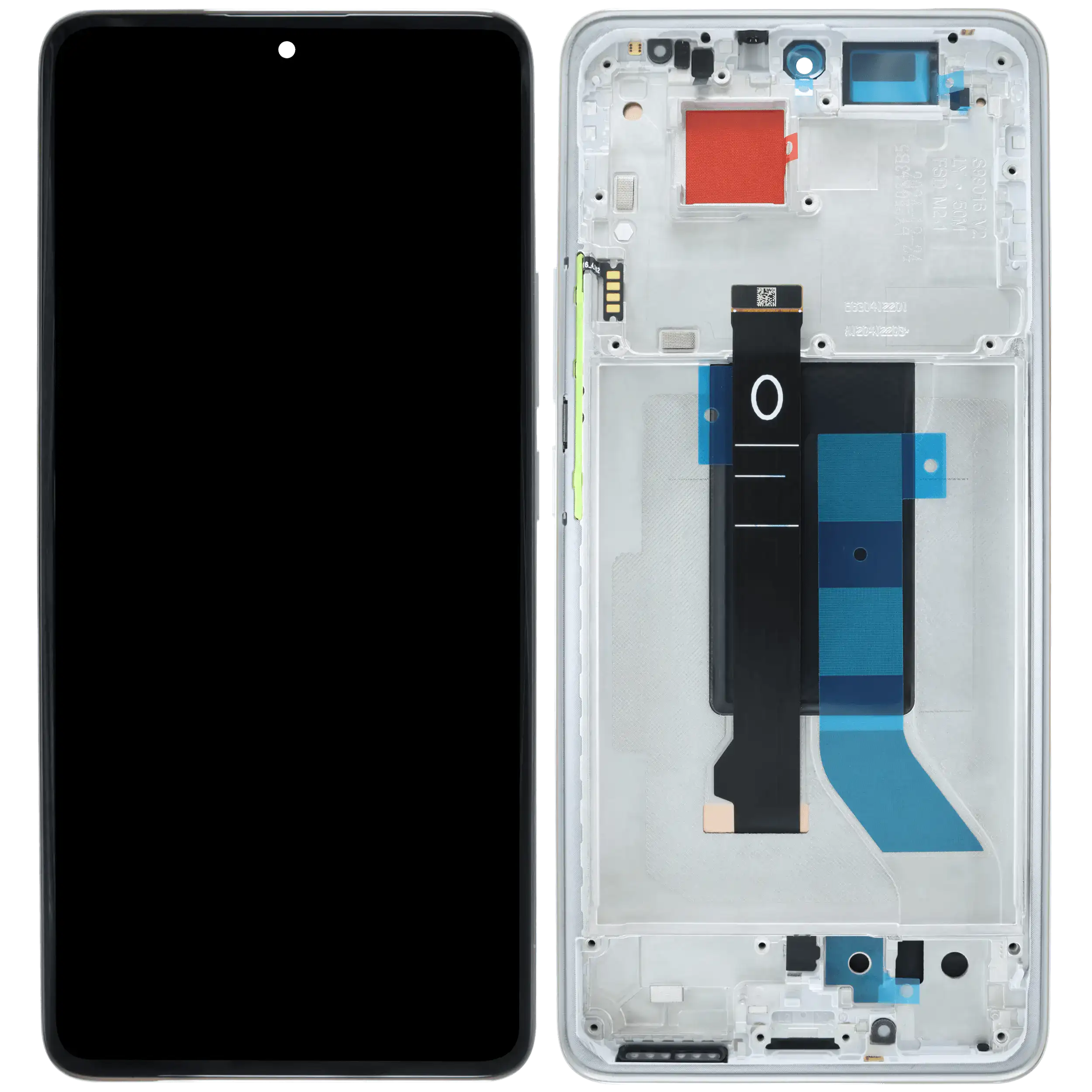 OLED-Display mit Rahmen für Xiaomi Poco X7 (Refurbished) (Silber)