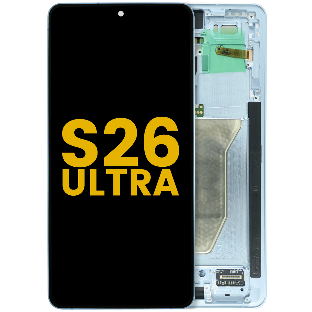 OLED-Display mit Rahmen für Samsung Galaxy S26 Ultra 5G (US & International) (Refurbished) (Sky Blue)
