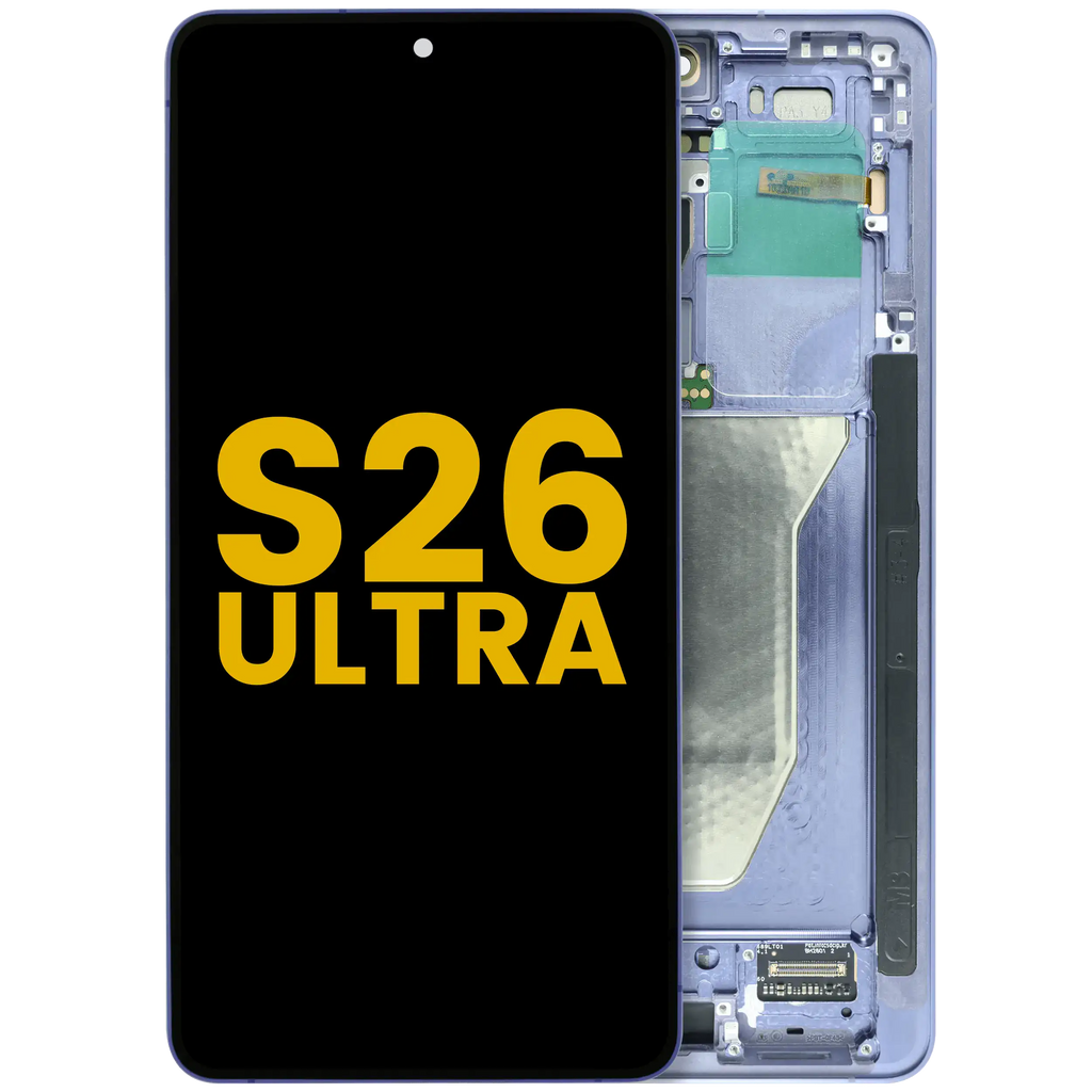 OLED-Display mit Rahmen für Samsung Galaxy S26 Ultra 5G (US & International) (Refurbished) (Cobalt Violet)