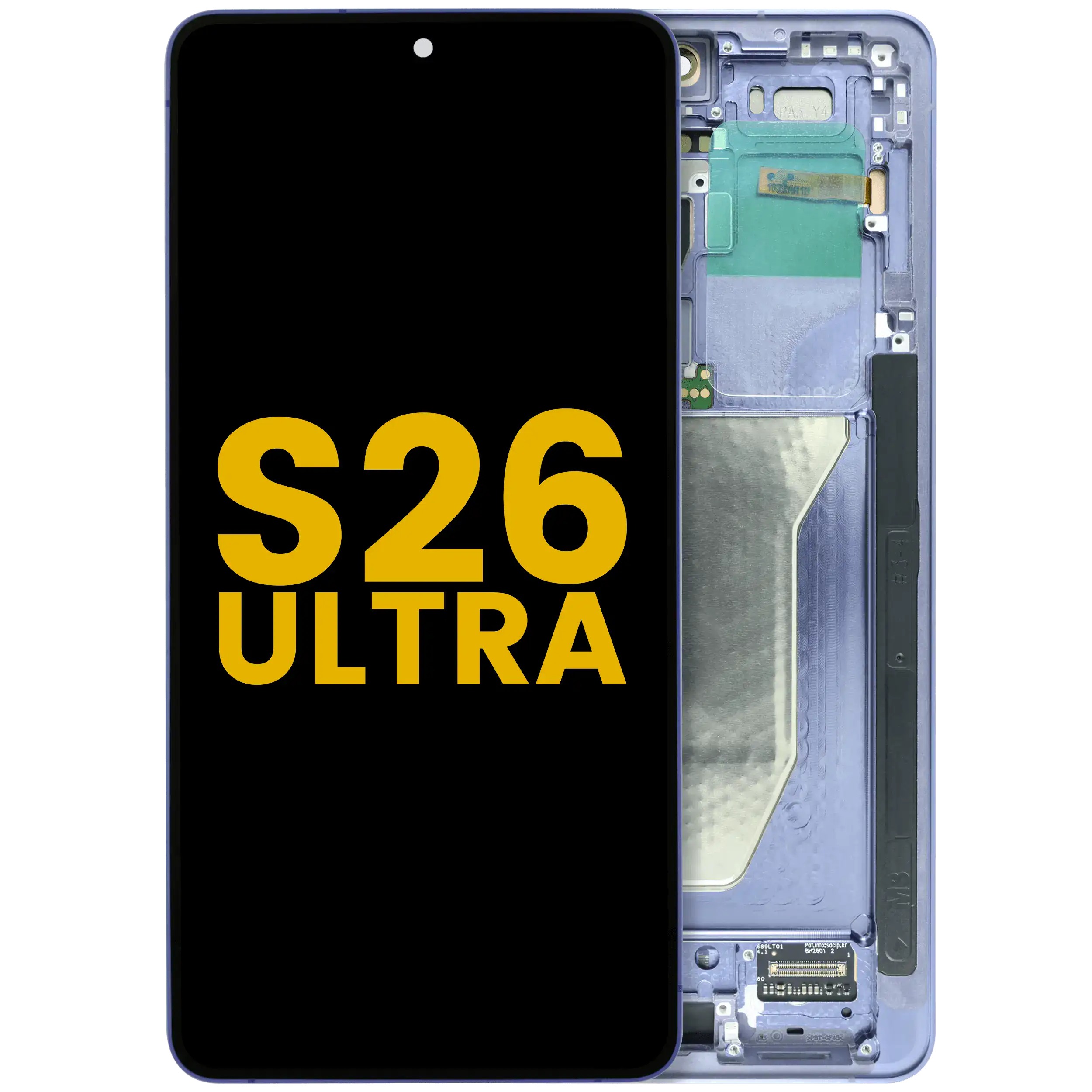 OLED-Display mit Rahmen für Samsung Galaxy S26 Ultra 5G (US & International) (Refurbished) (Cobalt Violet)