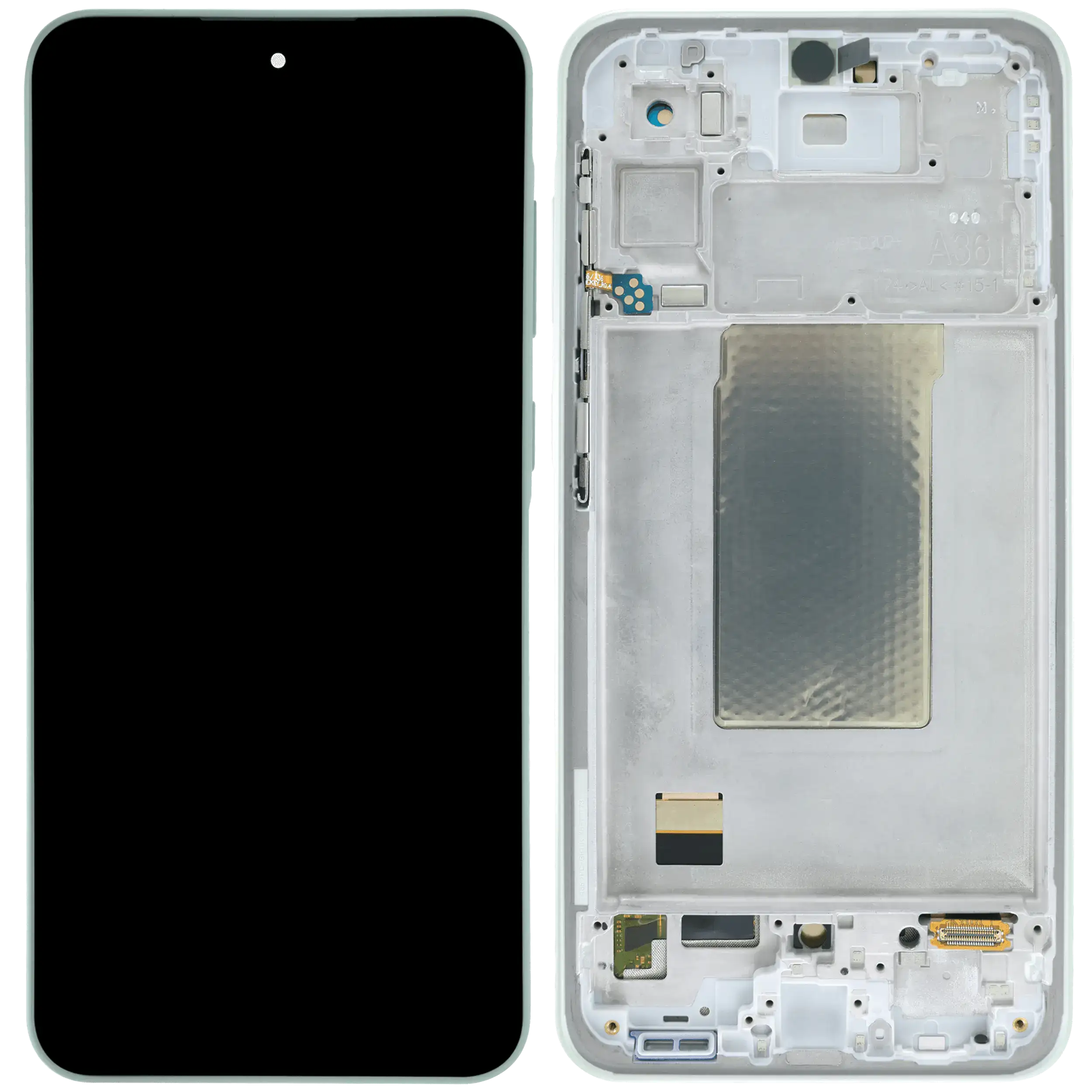 OLED-Display mit Rahmen für Samsung Galaxy A36 5G (A366 / 2025) (Aftermarket Plus) (Lime)
