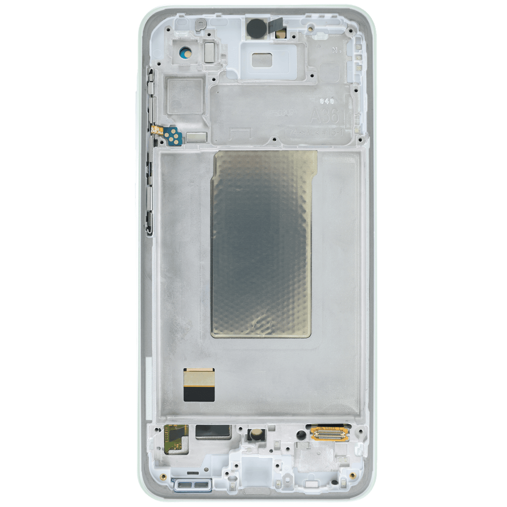 OLED-Display mit Rahmen für Samsung Galaxy A36 5G (A366 / 2025) (Aftermarket Plus) (Lime)