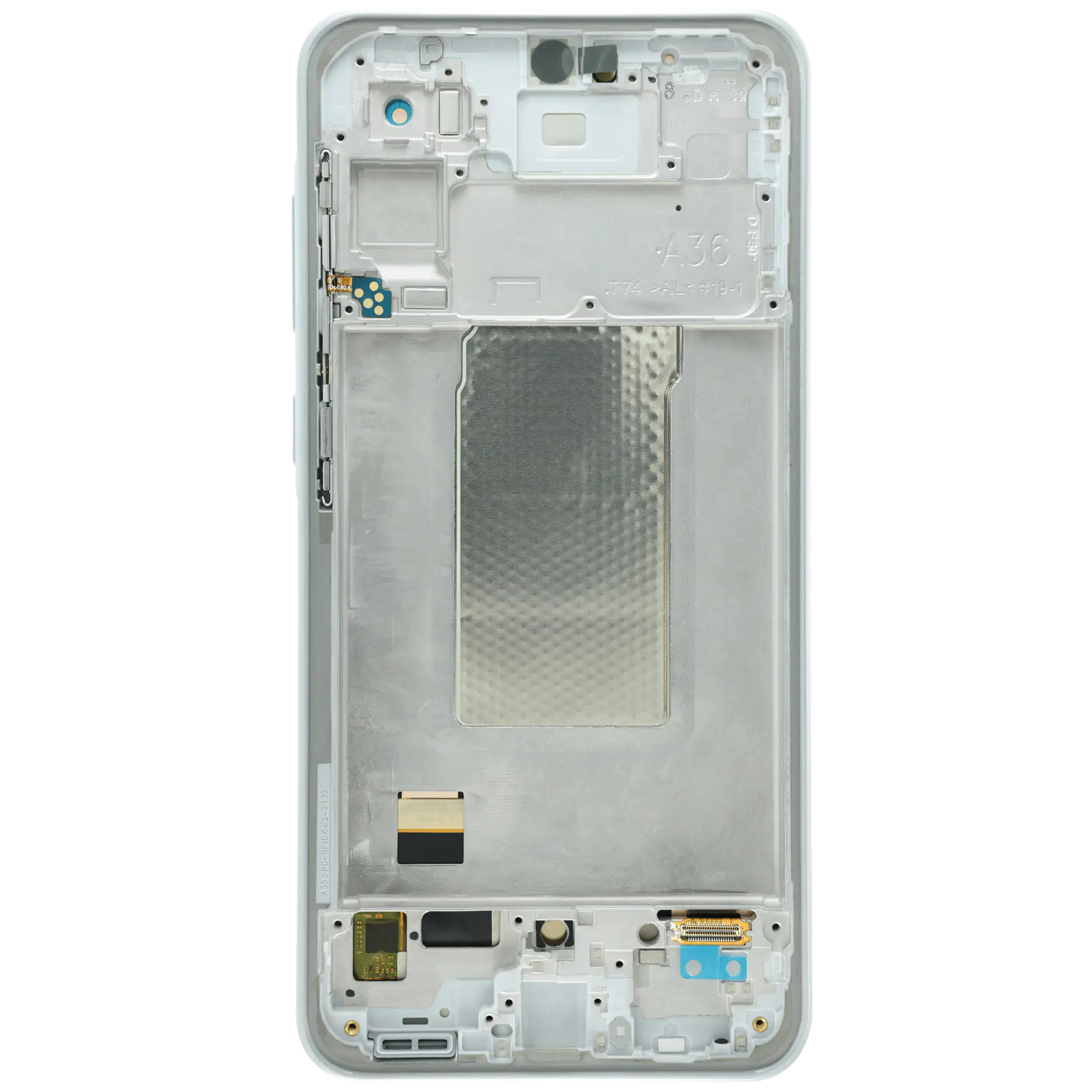 OLED-Display mit Rahmen für Samsung Galaxy A36 5G (A366 / 2025) (Aftermarket Plus) (Weiß)