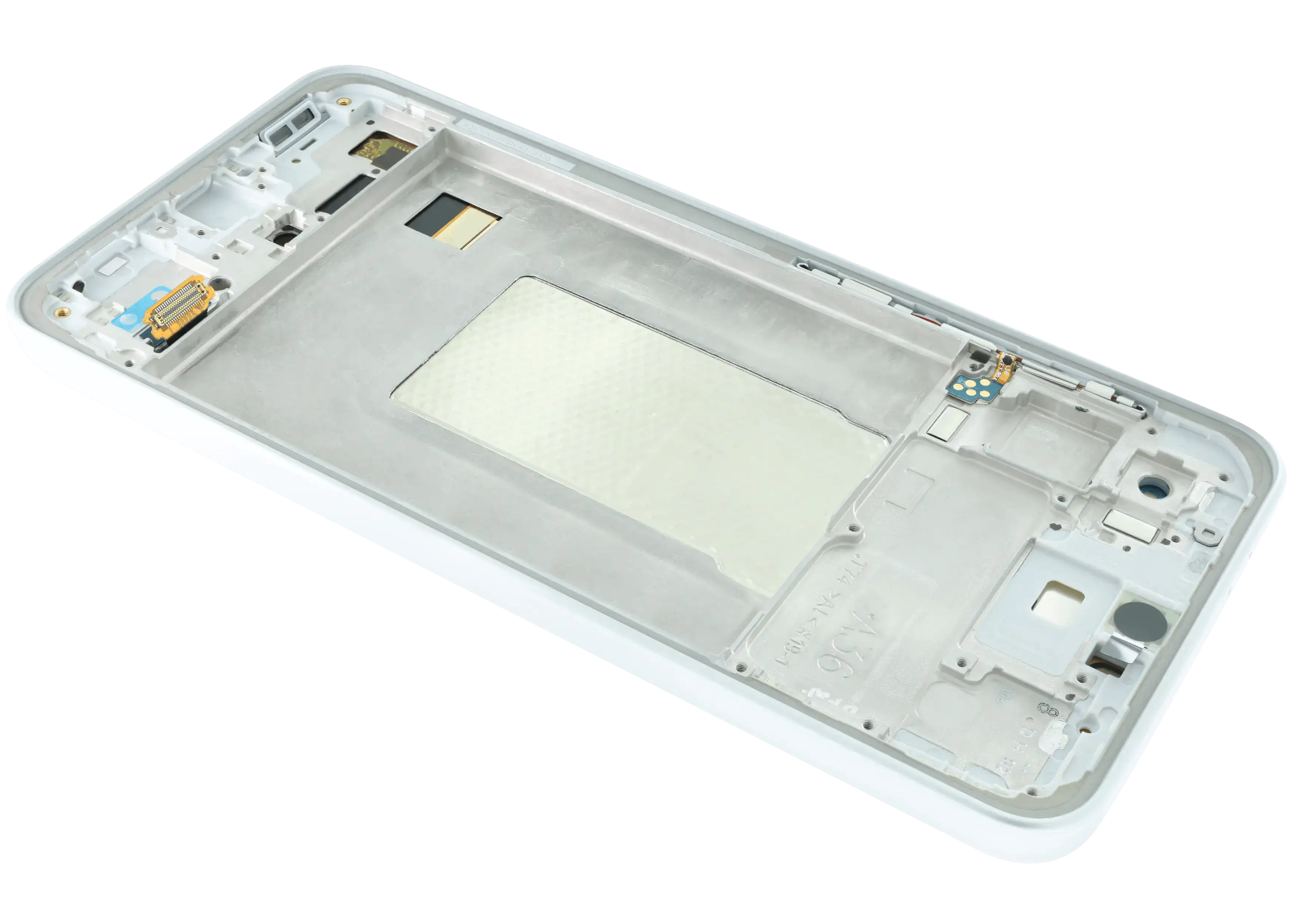 OLED-Display mit Rahmen für Samsung Galaxy A36 5G (A366 / 2025) (Aftermarket Plus) (Weiß)