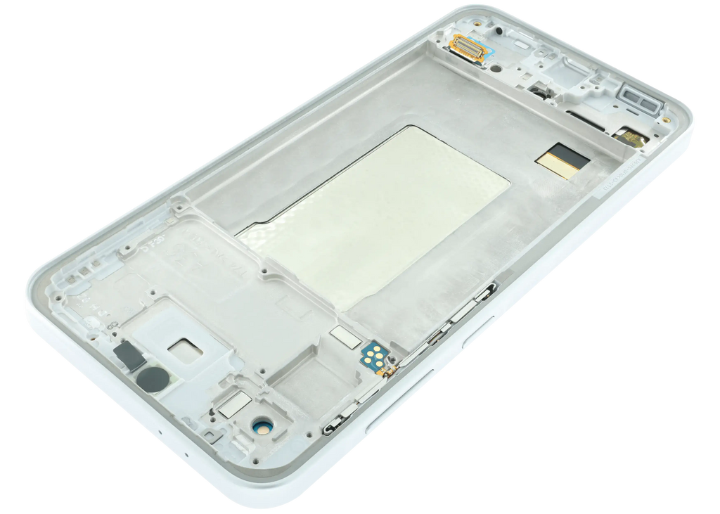 OLED-Display mit Rahmen für Samsung Galaxy A36 5G (A366 / 2025) (Aftermarket Plus) (Weiß)