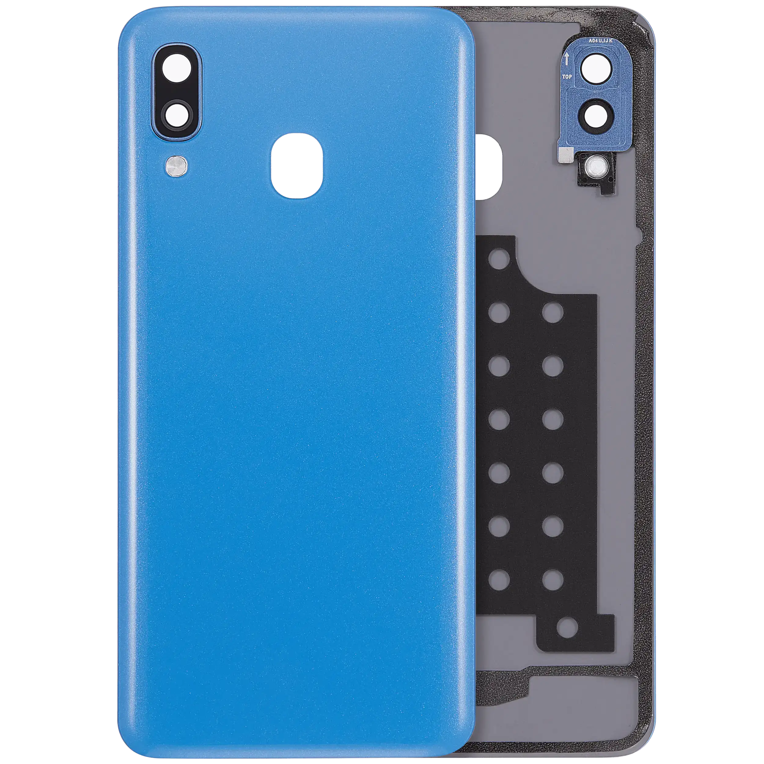 Backcover Glass mit Camera Lens Compatible für Samsung Galaxy A40 (A405 / 2019) (Aftermarket Plus) (Blau)