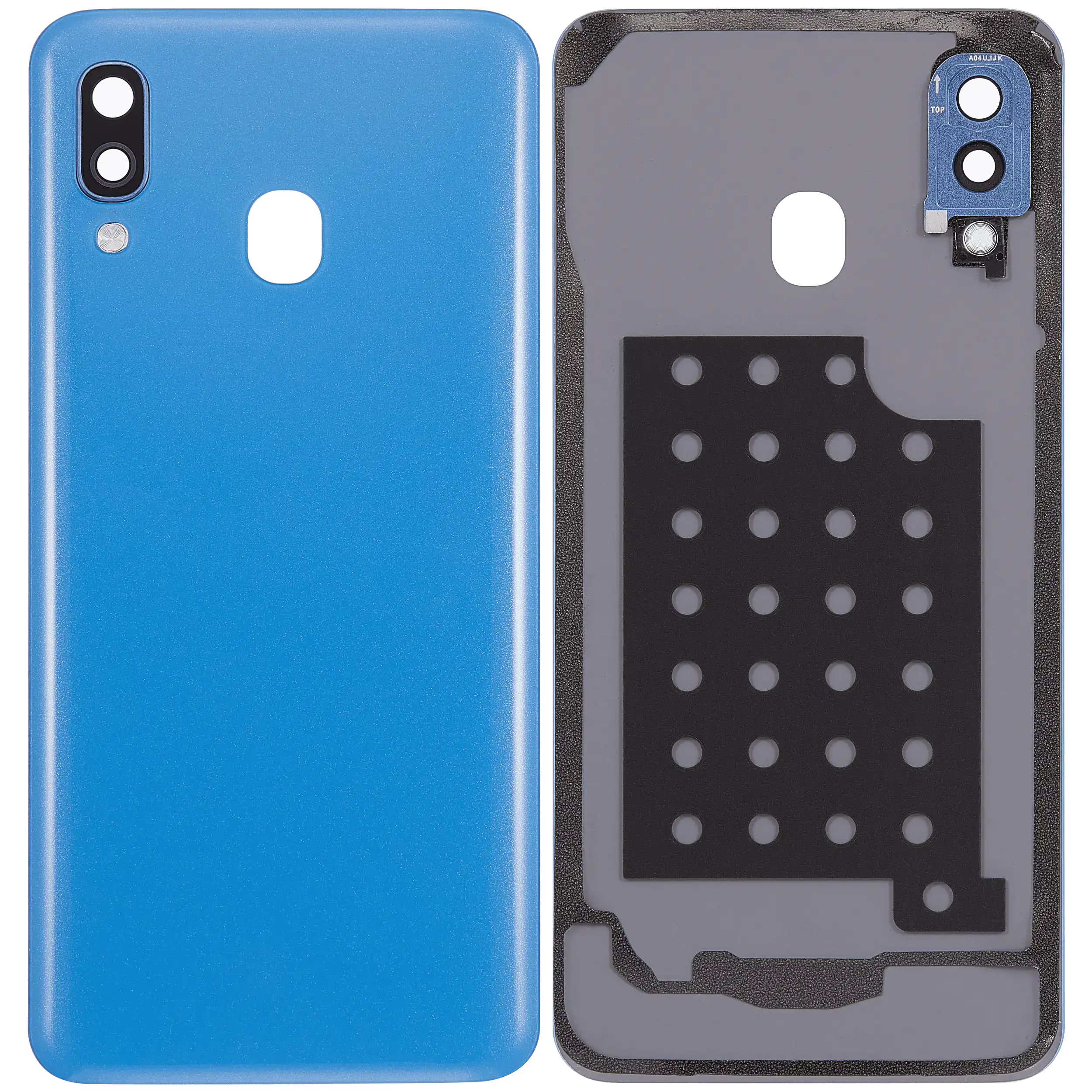 Backcover Glass mit Camera Lens Compatible für Samsung Galaxy A40 (A405 / 2019) (Aftermarket Plus) (Blau)