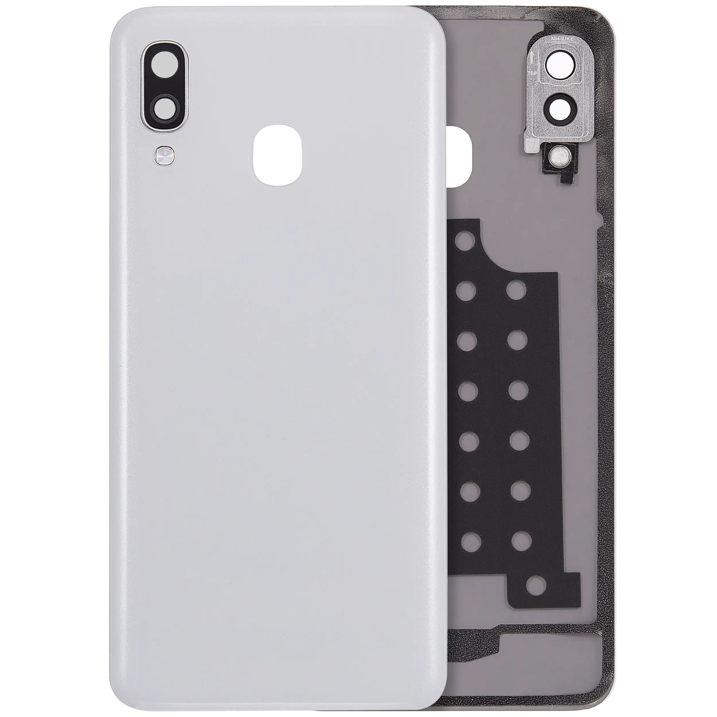 Backcover Glass mit Camera Lens Compatible für Samsung Galaxy A40 (A405 / 2019) (Aftermarket Plus) (Weiß)