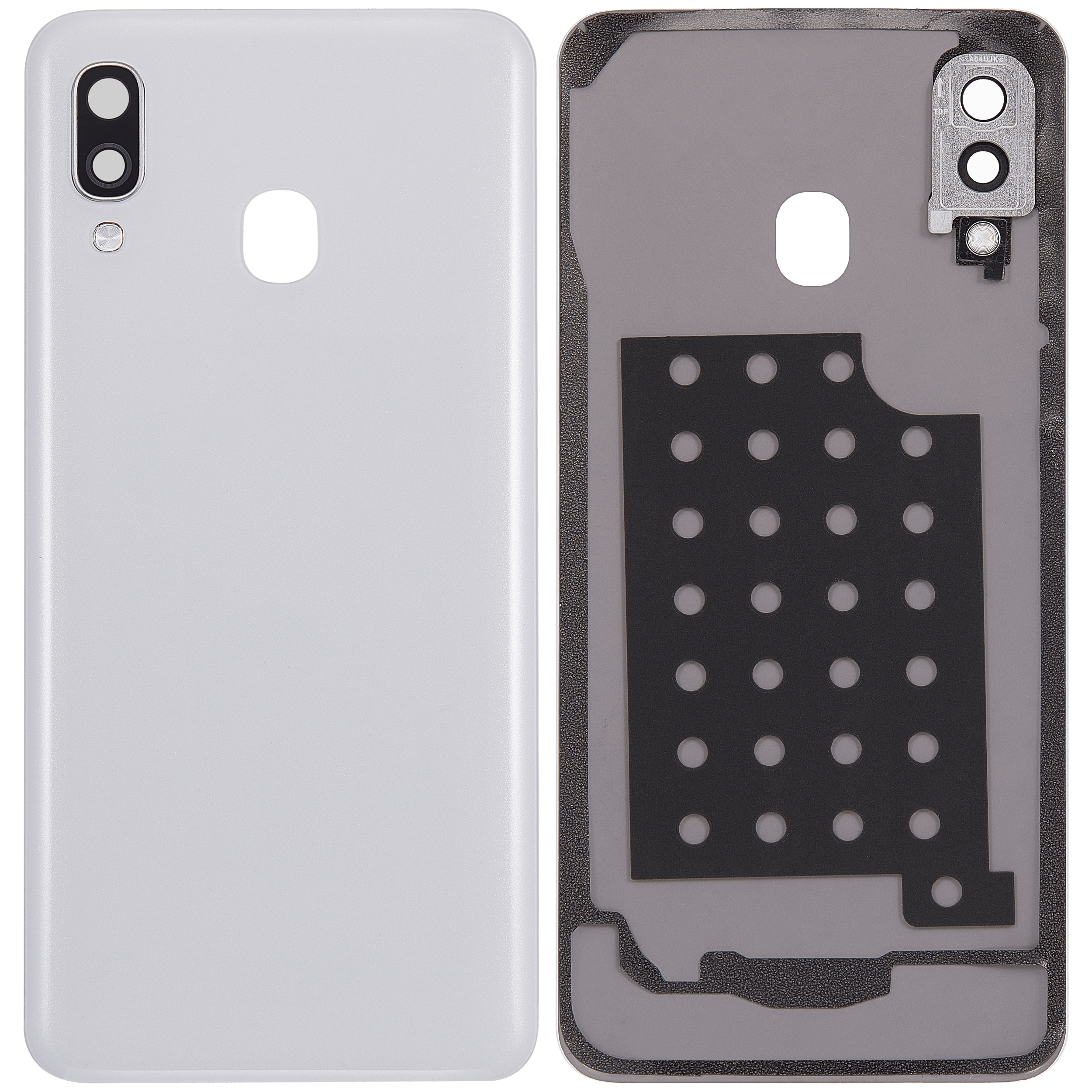 Backcover Glass mit Camera Lens Compatible für Samsung Galaxy A40 (A405 / 2019) (Aftermarket Plus) (Weiß)