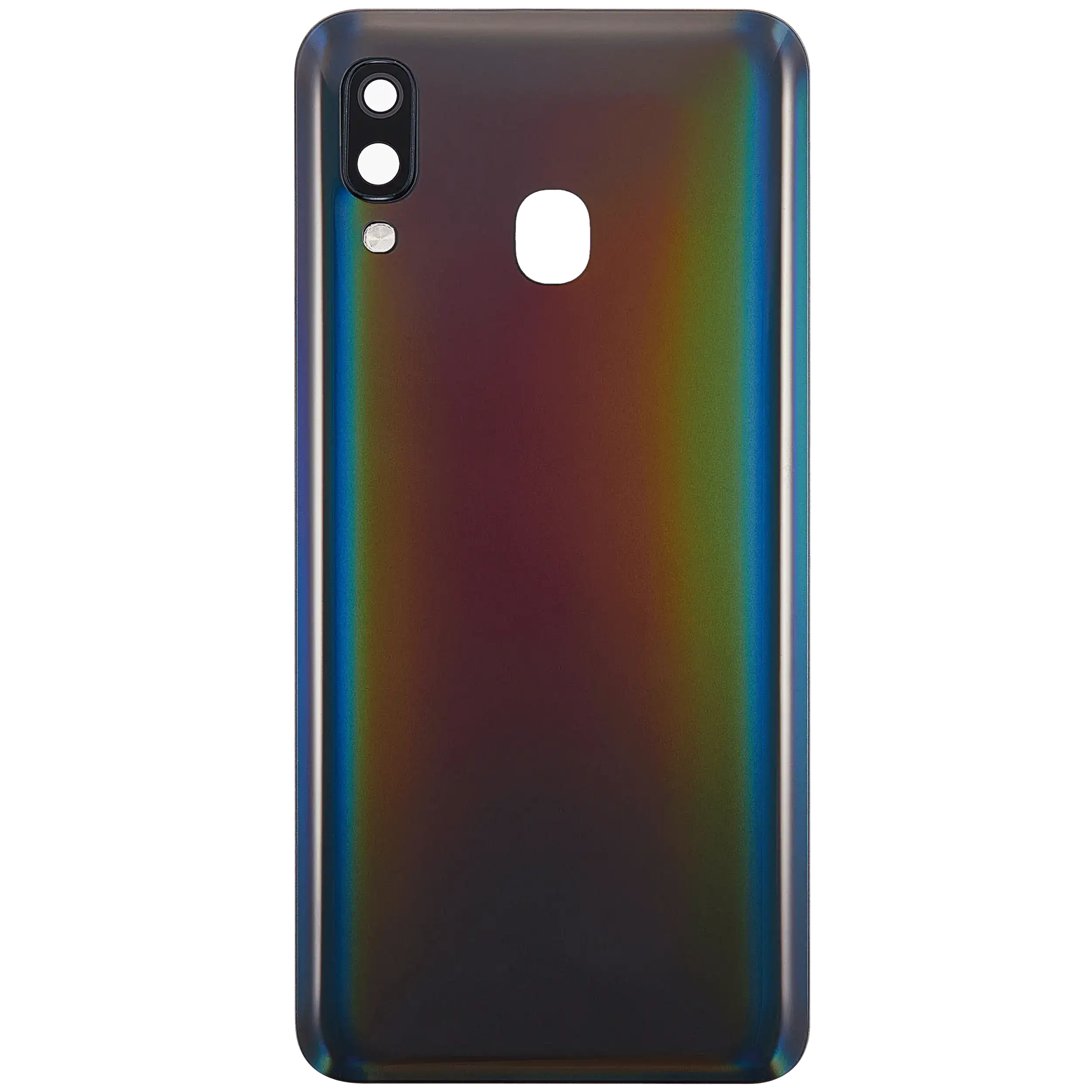 Backcover Glass mit Camera Lens Compatible für Samsung Galaxy A40 (A405 / 2019) (Aftermarket Plus) (Schwarz)