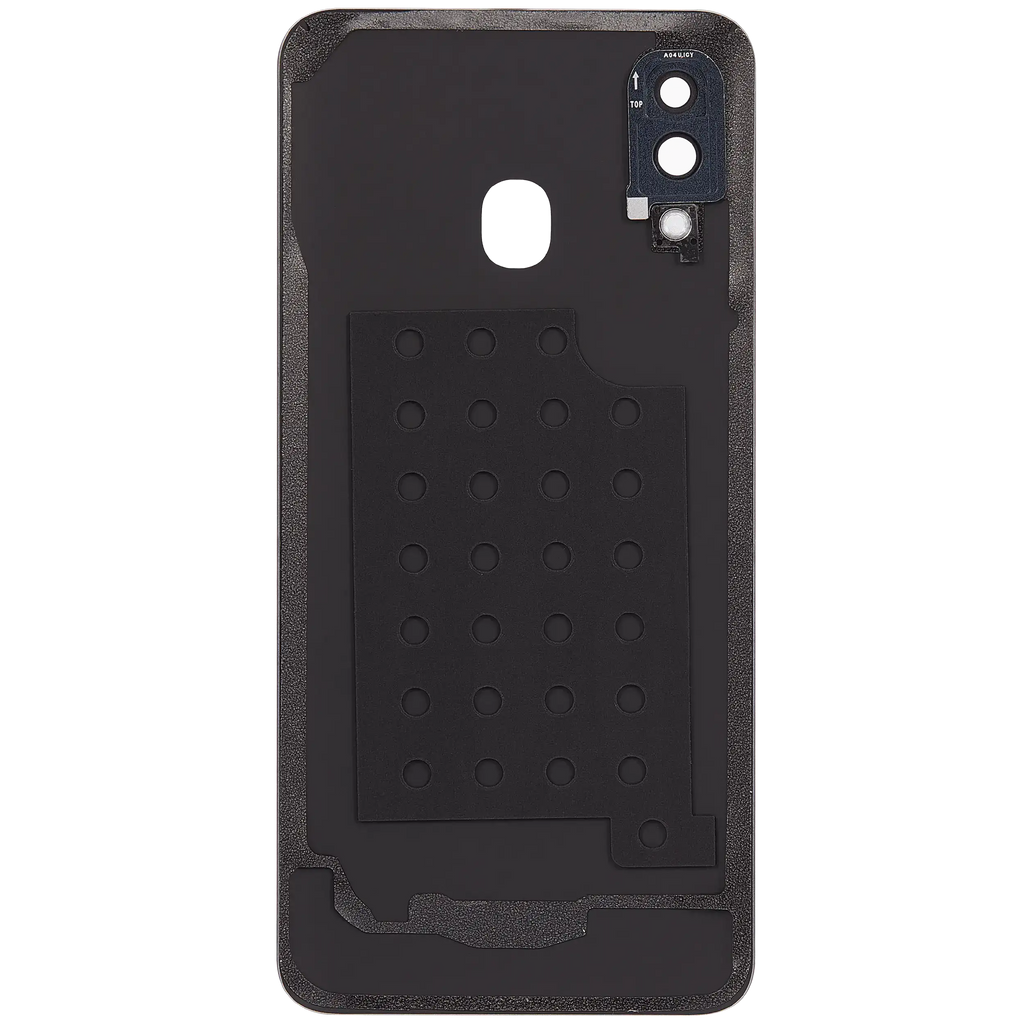 Backcover Glass mit Camera Lens Compatible für Samsung Galaxy A40 (A405 / 2019) (Aftermarket Plus) (Schwarz)