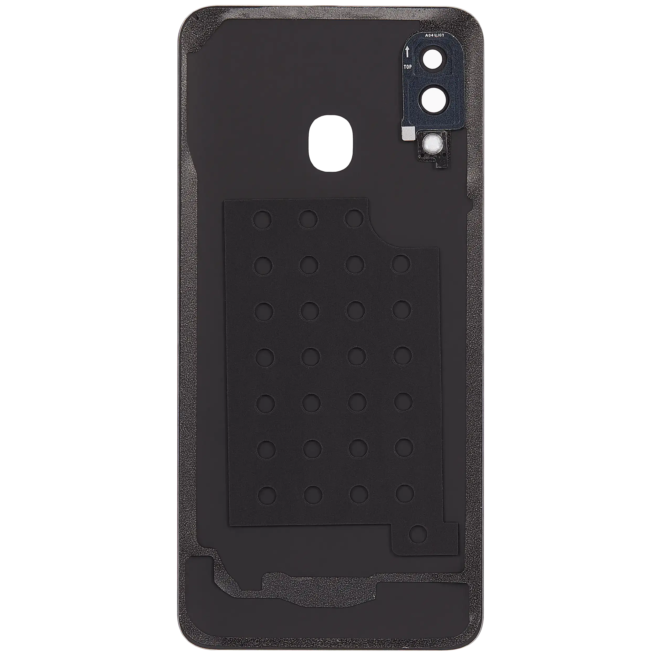 Backcover Glass mit Camera Lens Compatible für Samsung Galaxy A40 (A405 / 2019) (Aftermarket Plus) (Schwarz)