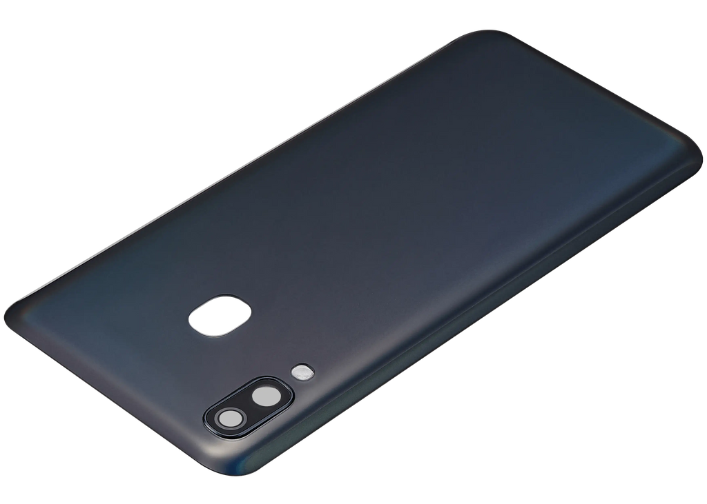 Backcover Glass mit Camera Lens Compatible für Samsung Galaxy A40 (A405 / 2019) (Aftermarket Plus) (Schwarz)