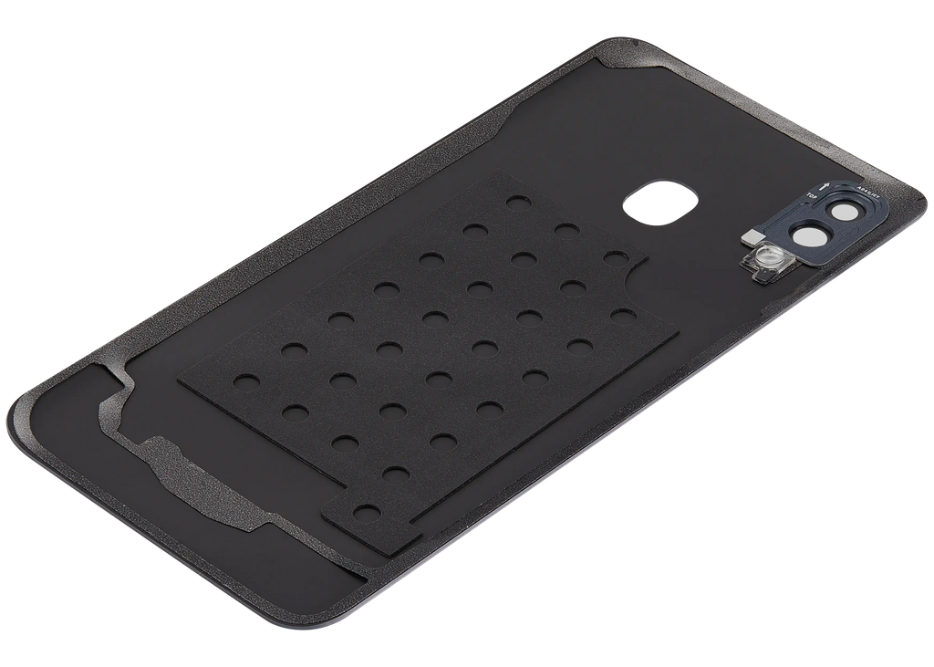 Backcover Glass mit Camera Lens Compatible für Samsung Galaxy A40 (A405 / 2019) (Aftermarket Plus) (Schwarz)