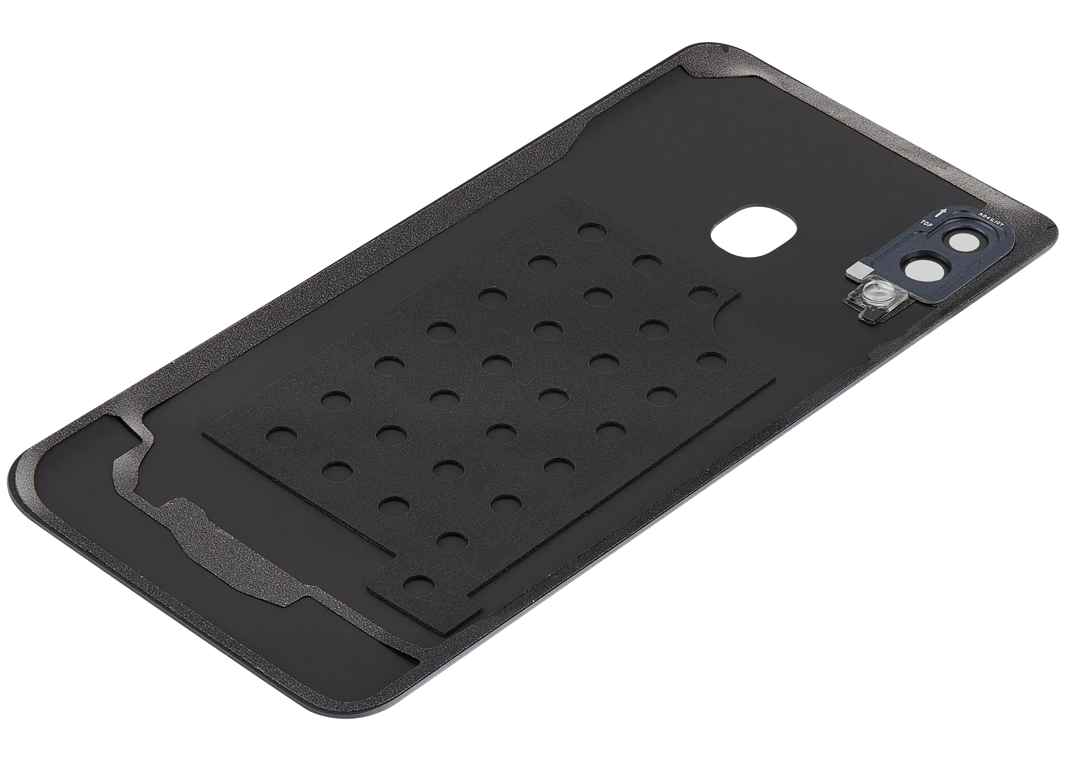 Backcover Glass mit Camera Lens Compatible für Samsung Galaxy A40 (A405 / 2019) (Aftermarket Plus) (Schwarz)