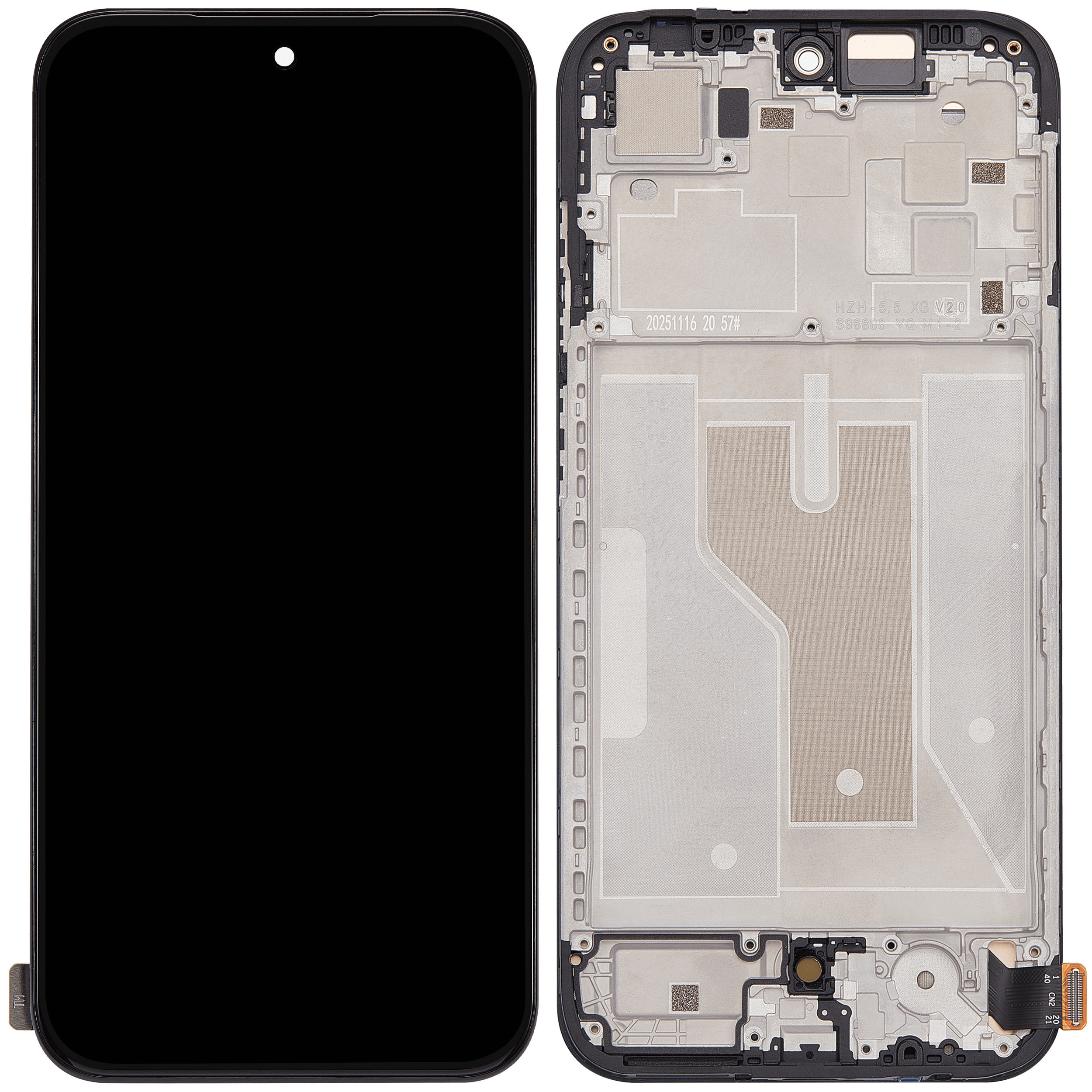 OLED-Display mit Rahmen für Motorola G67 (XT2621-2 / 2026) / G77 (XT2621-4 / 2026) (Refurbished) (Alle Farben)