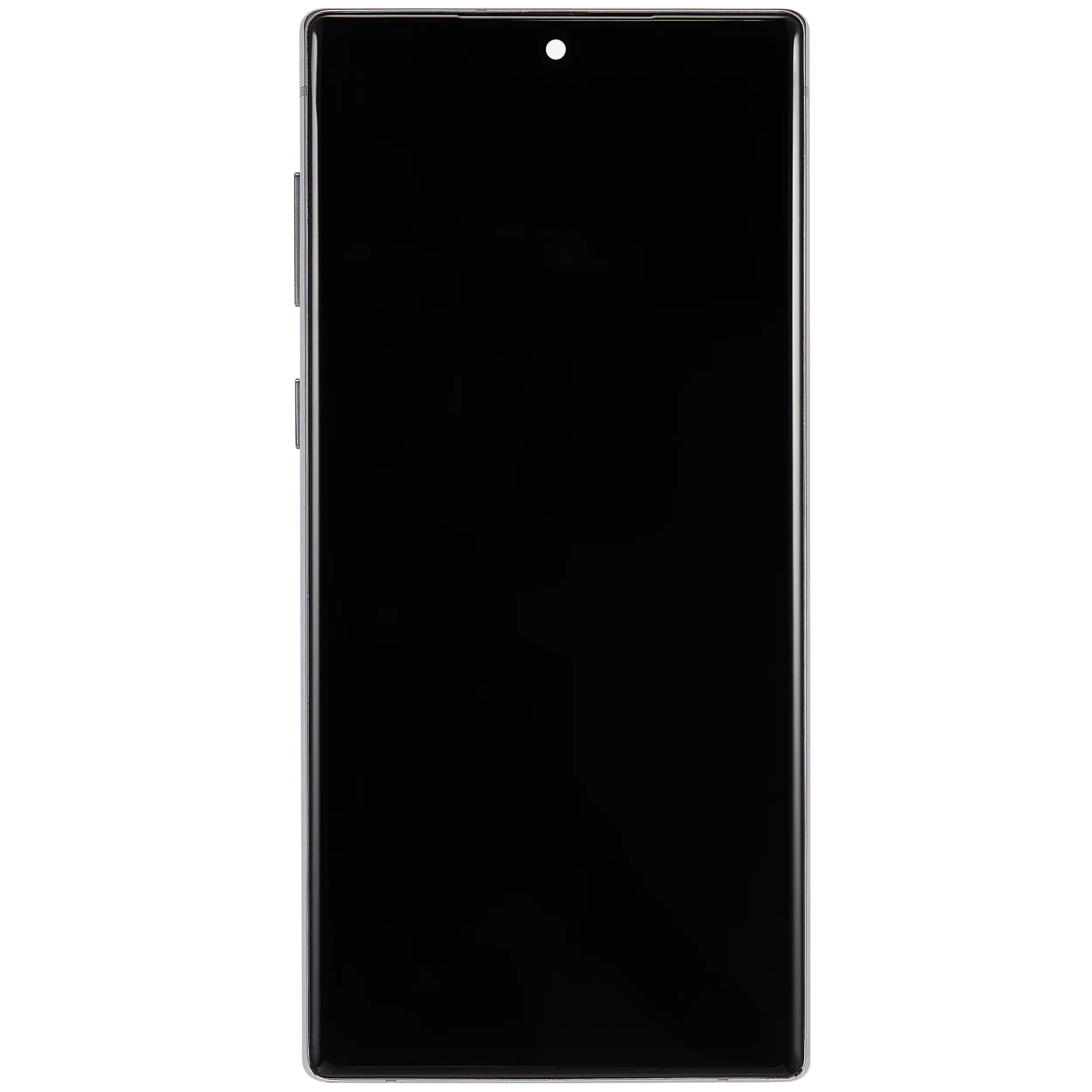 LCD-Display mit Rahmen (Without FingerPrint Sensor) für Samsung Galaxy Note 10 (US & International)(Aftermarket: Incell)(Aura Glow / Silver)