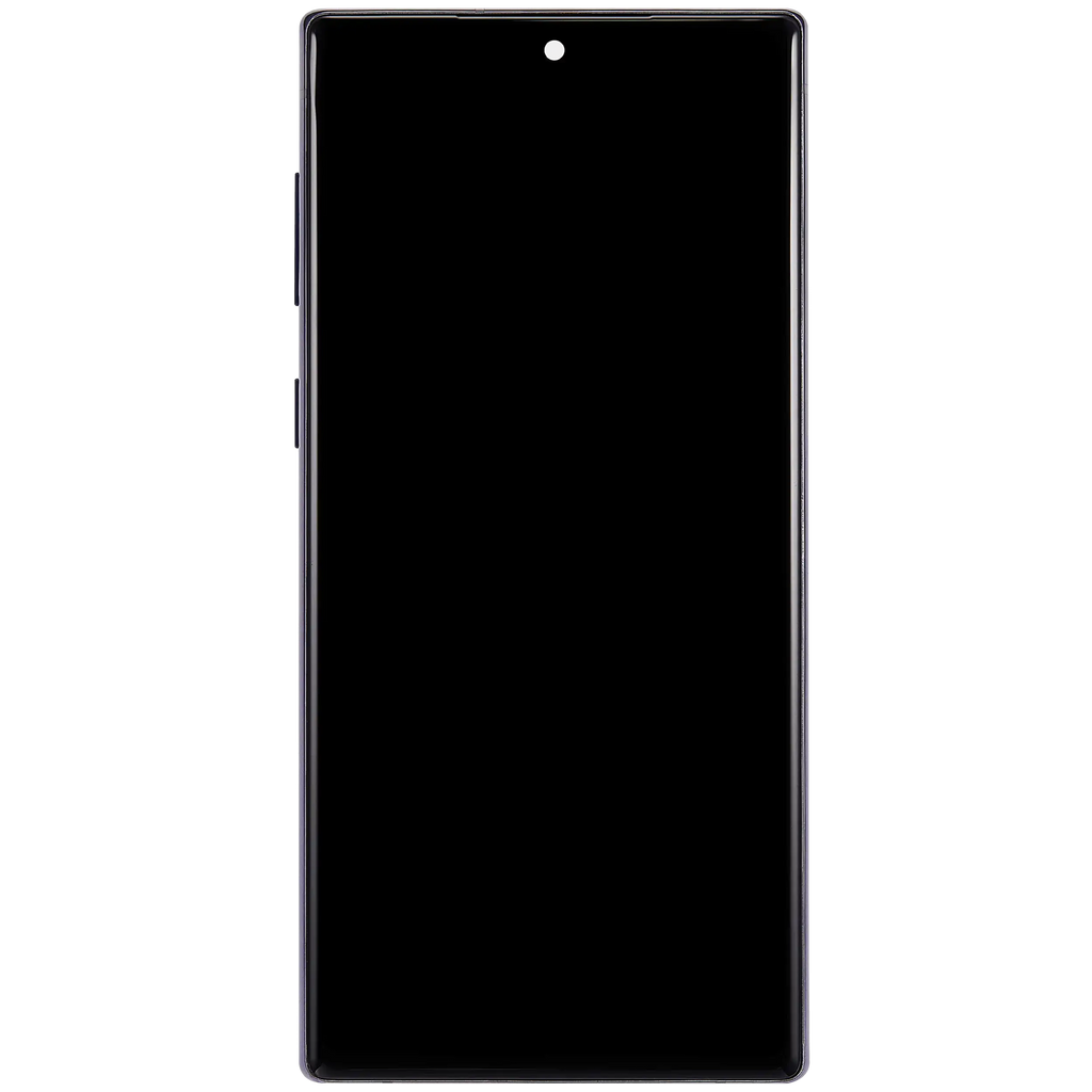 LCD-Display mit Rahmen (Without FingerPrint Sensor) für Samsung Galaxy Note 10 (US & International)(Aftermarket: Incell)(Aura Black)