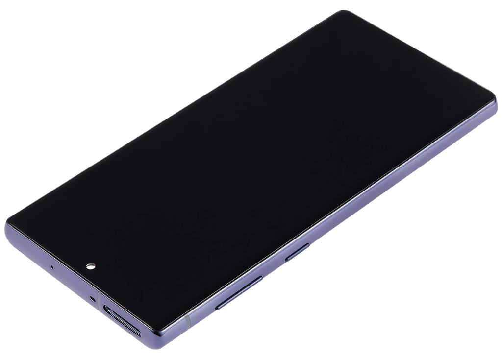 LCD-Display mit Rahmen (Without FingerPrint Sensor) für Samsung Galaxy Note 10 (US & International)(Aftermarket: Incell)(Aura Black)
