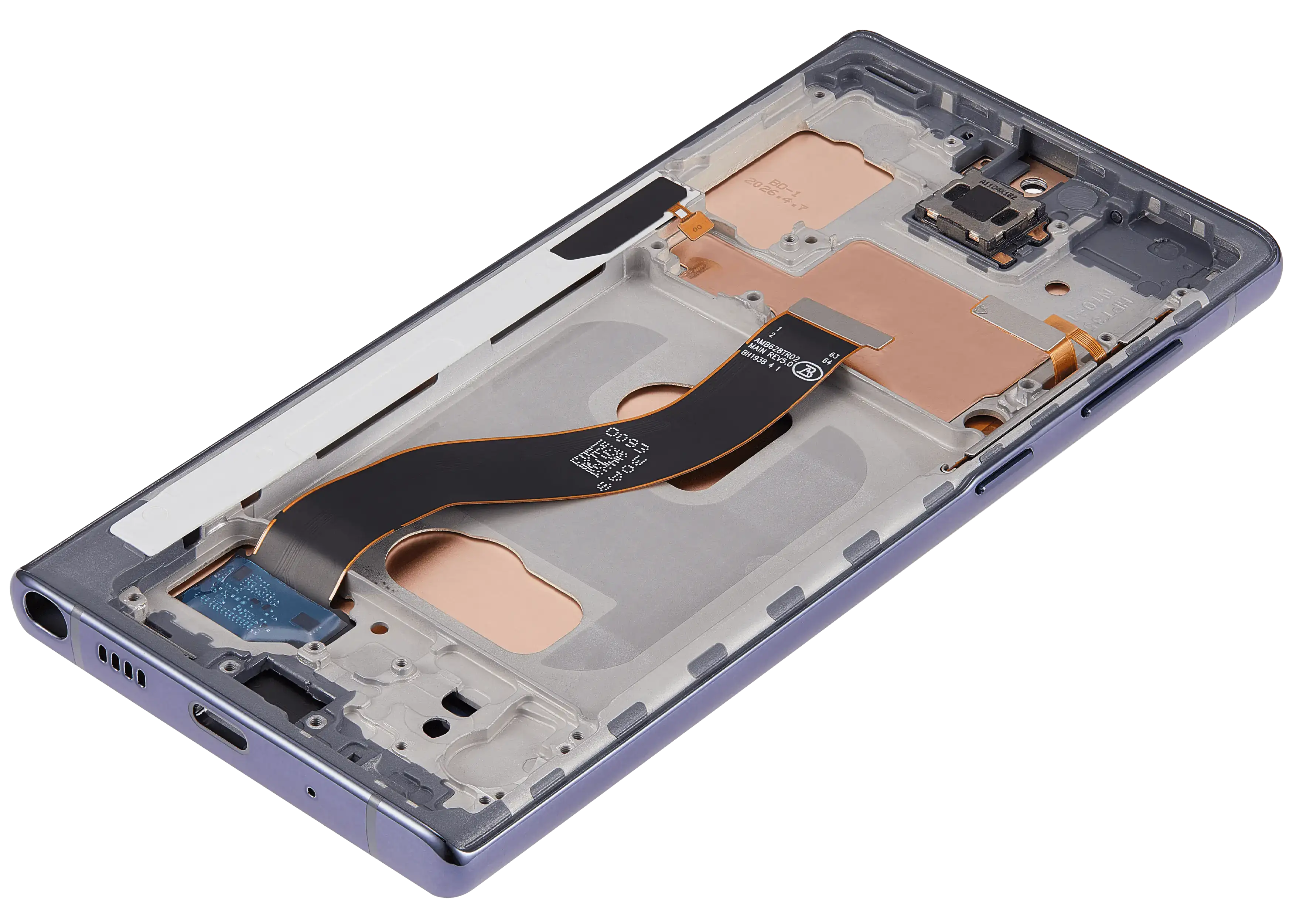 LCD-Display mit Rahmen (Without FingerPrint Sensor) für Samsung Galaxy Note 10 (US & International)(Aftermarket: Incell)(Aura Black)