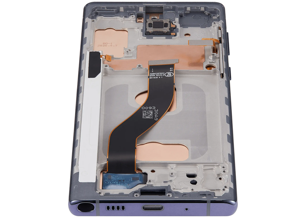 LCD-Display mit Rahmen (Without FingerPrint Sensor) für Samsung Galaxy Note 10 (US & International)(Aftermarket: Incell)(Aura Black)