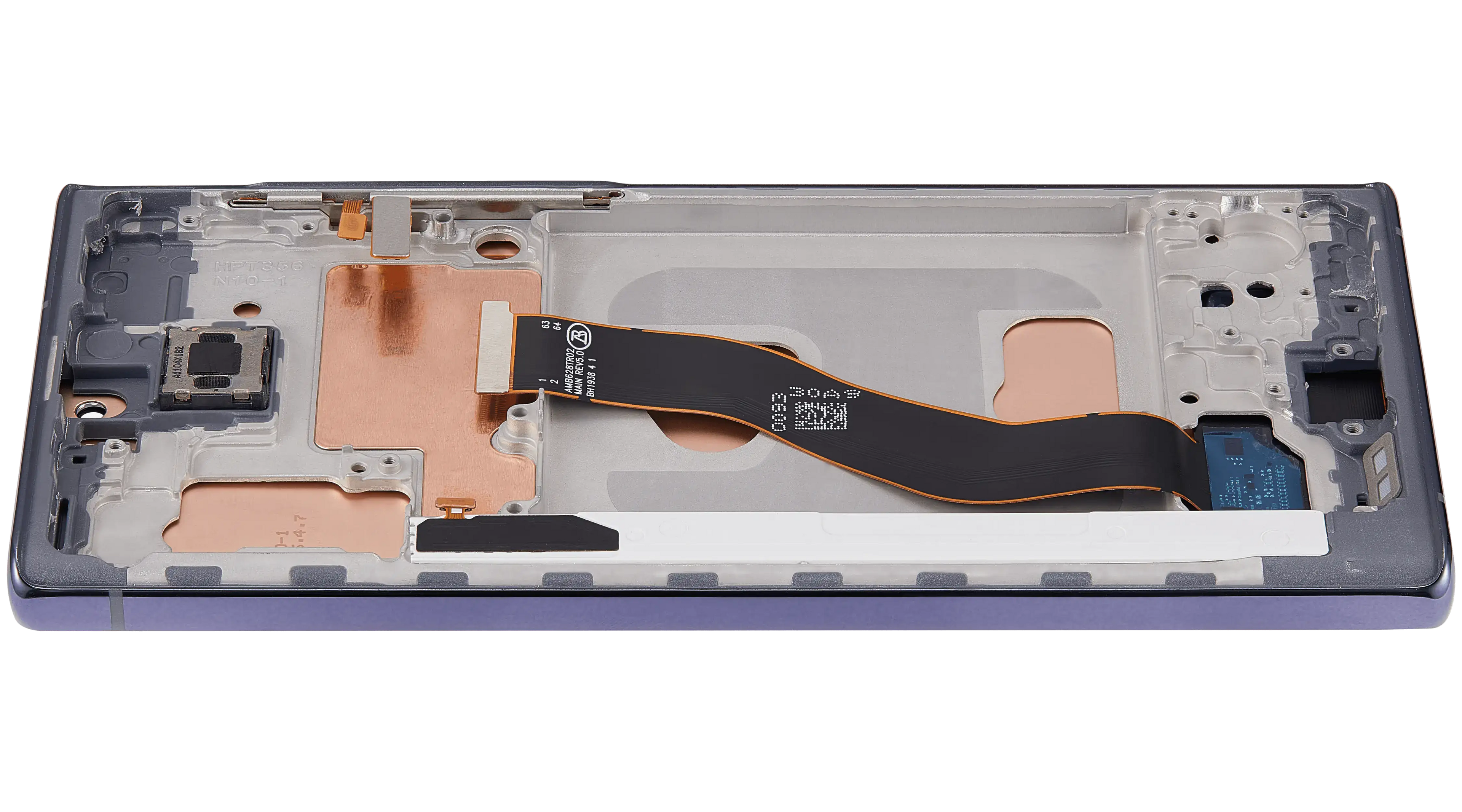 LCD-Display mit Rahmen (Without FingerPrint Sensor) für Samsung Galaxy Note 10 (US & International)(Aftermarket: Incell)(Aura Black)