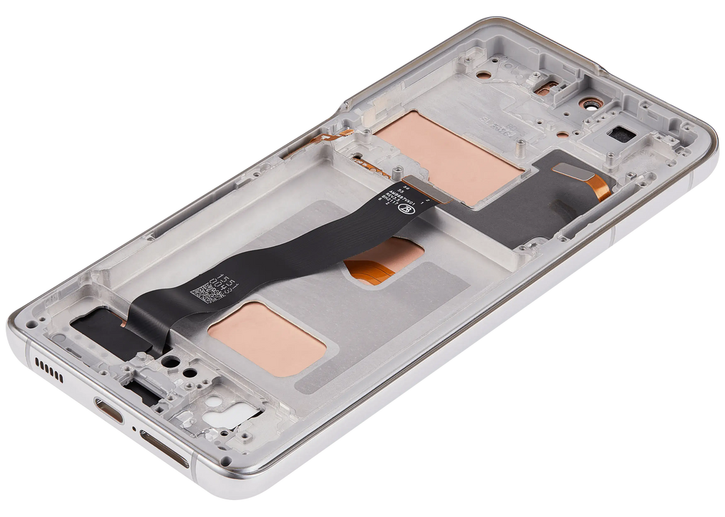 LCD-Display mit Rahmen (Without FingerPrint Sensor) für Samsung Galaxy S21 Ultra (US & International)(Aftermarket: Incell)(Phantom Silver)
