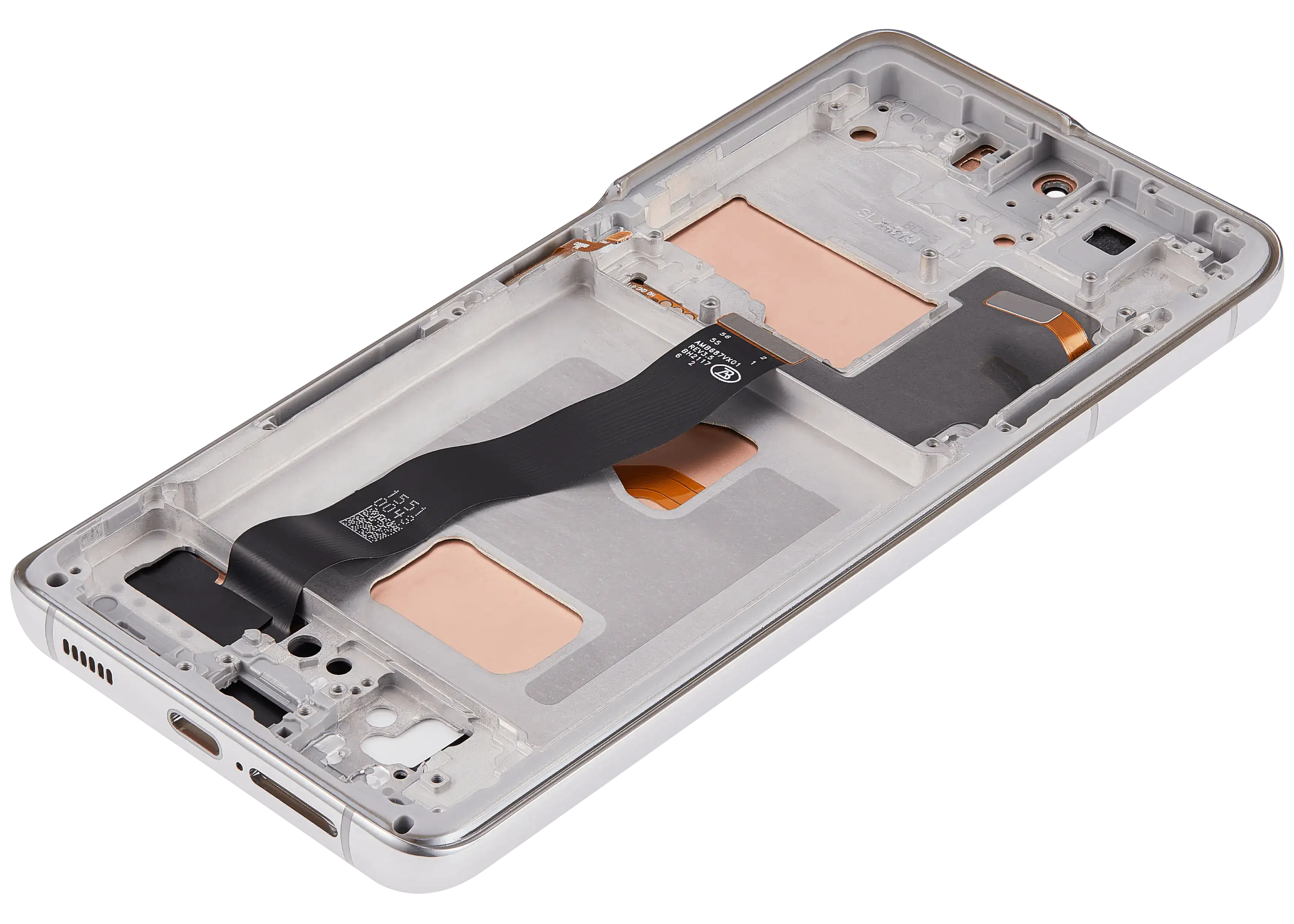 LCD-Display mit Rahmen (Without FingerPrint Sensor) für Samsung Galaxy S21 Ultra (US & International)(Aftermarket: Incell)(Phantom Silver)