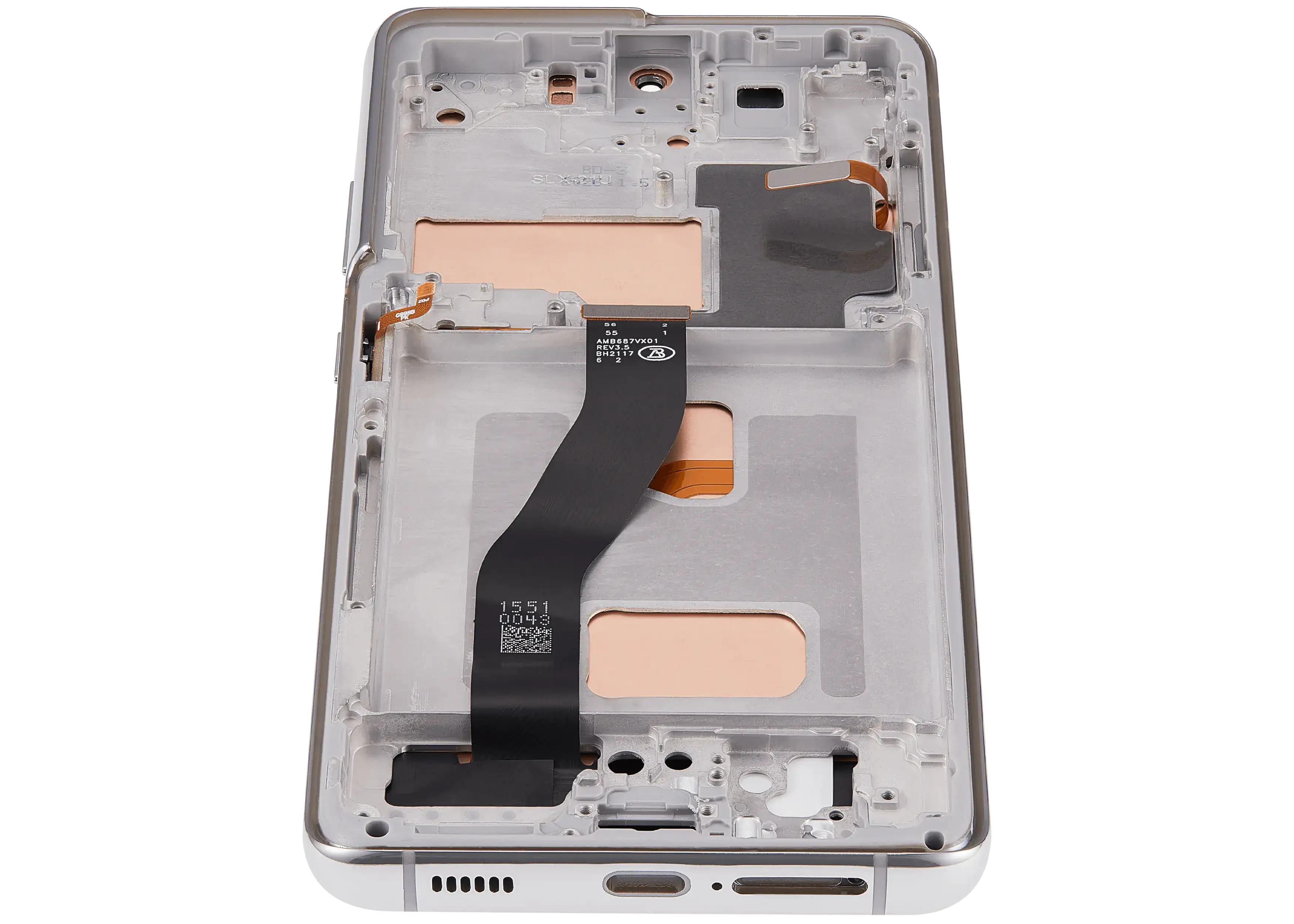 LCD-Display mit Rahmen (Without FingerPrint Sensor) für Samsung Galaxy S21 Ultra (US & International)(Aftermarket: Incell)(Phantom Silver)