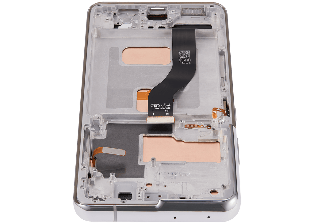 LCD-Display mit Rahmen (Without FingerPrint Sensor) für Samsung Galaxy S21 Ultra (US & International)(Aftermarket: Incell)(Phantom Silver)