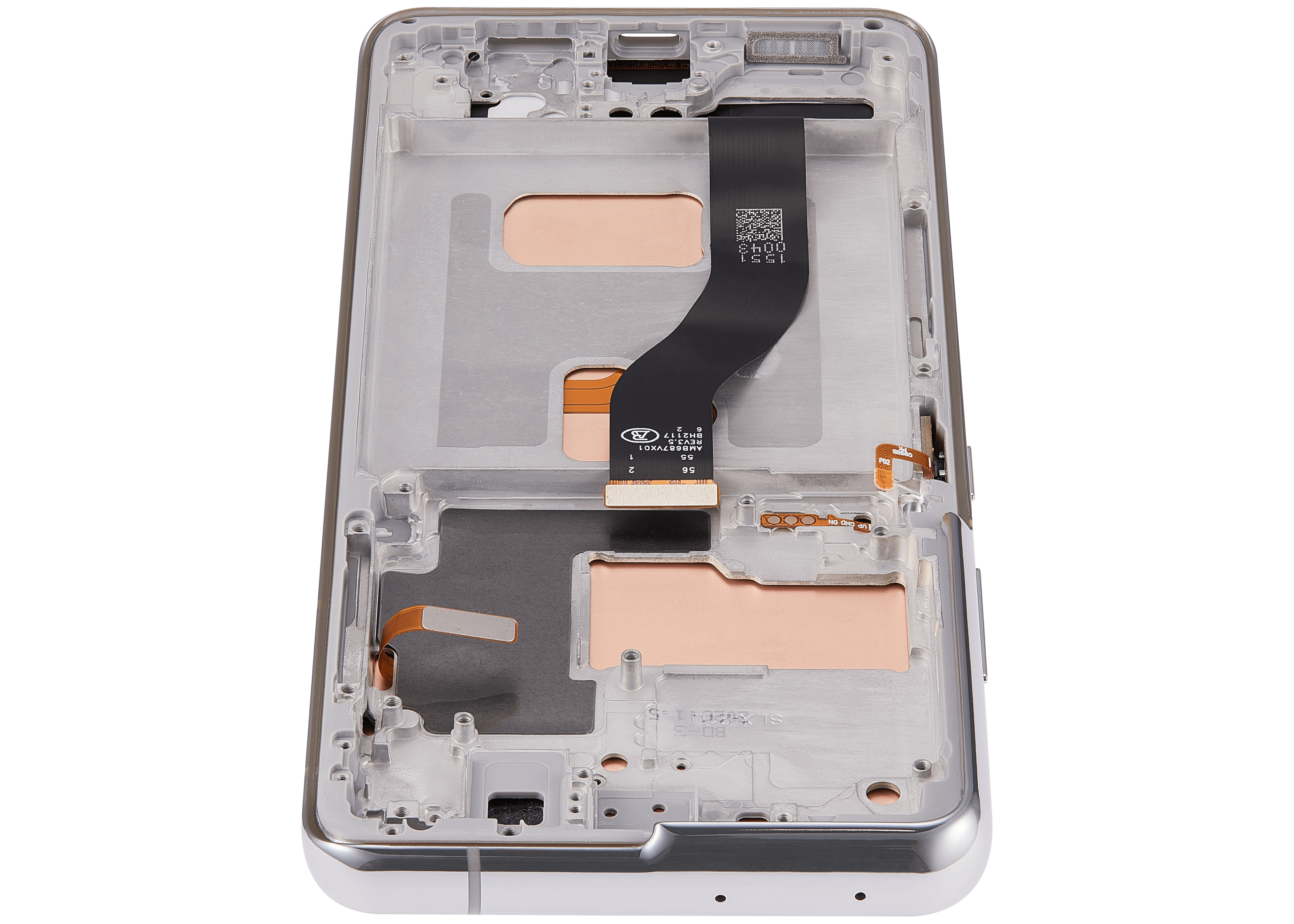 LCD-Display mit Rahmen (Without FingerPrint Sensor) für Samsung Galaxy S21 Ultra (US & International)(Aftermarket: Incell)(Phantom Silver)