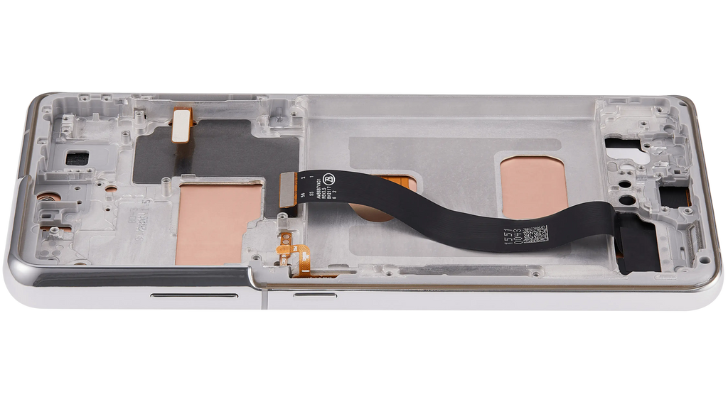 LCD-Display mit Rahmen (Without FingerPrint Sensor) für Samsung Galaxy S21 Ultra (US & International)(Aftermarket: Incell)(Phantom Silver)