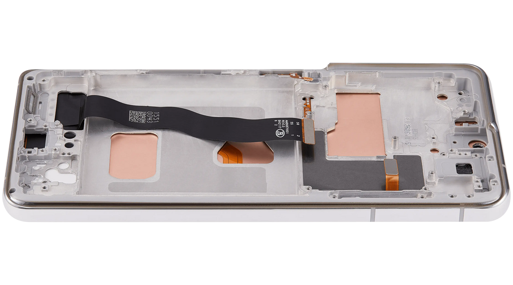 LCD-Display mit Rahmen (Without FingerPrint Sensor) für Samsung Galaxy S21 Ultra (US & International)(Aftermarket: Incell)(Phantom Silver)