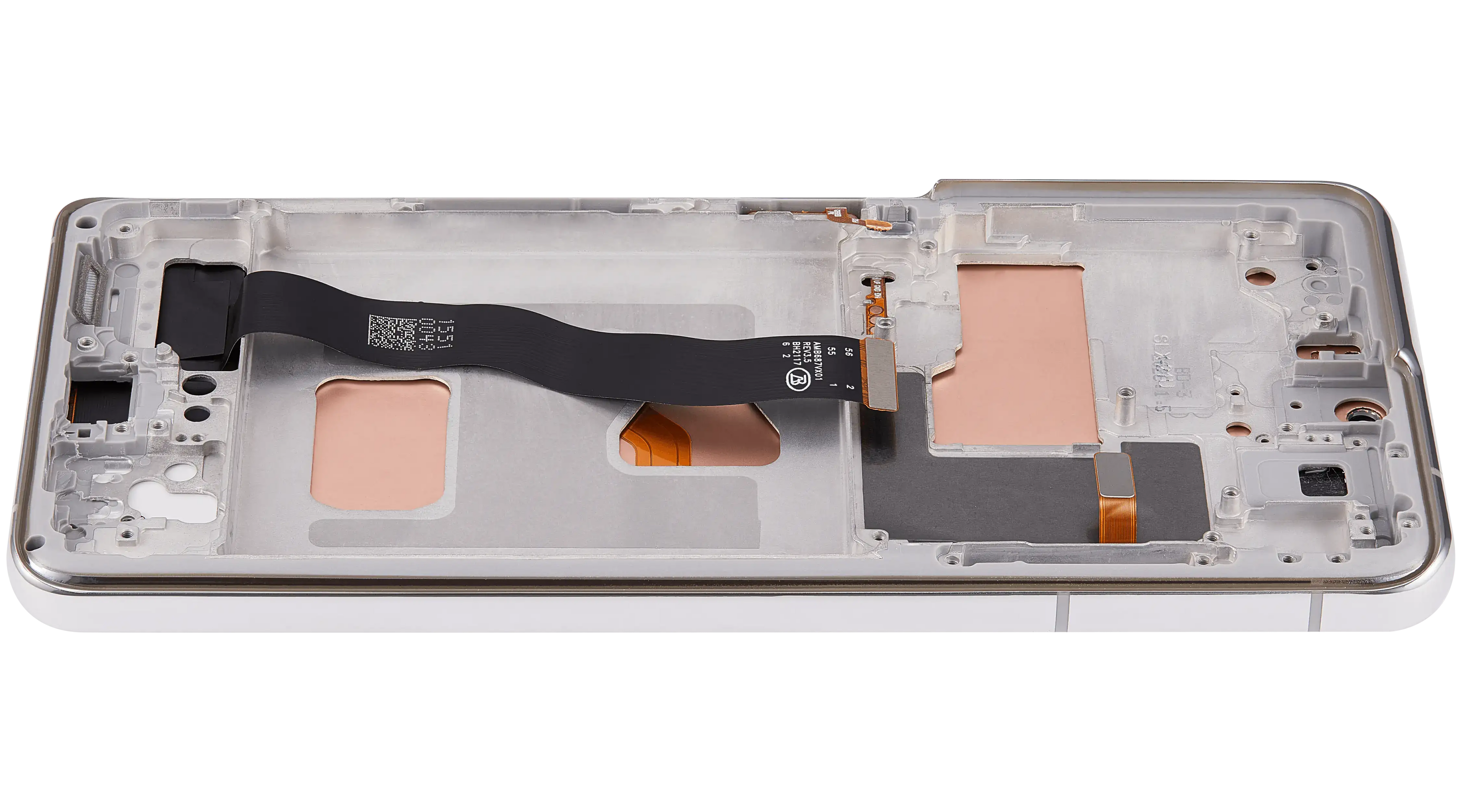 LCD-Display mit Rahmen (Without FingerPrint Sensor) für Samsung Galaxy S21 Ultra (US & International)(Aftermarket: Incell)(Phantom Silver)