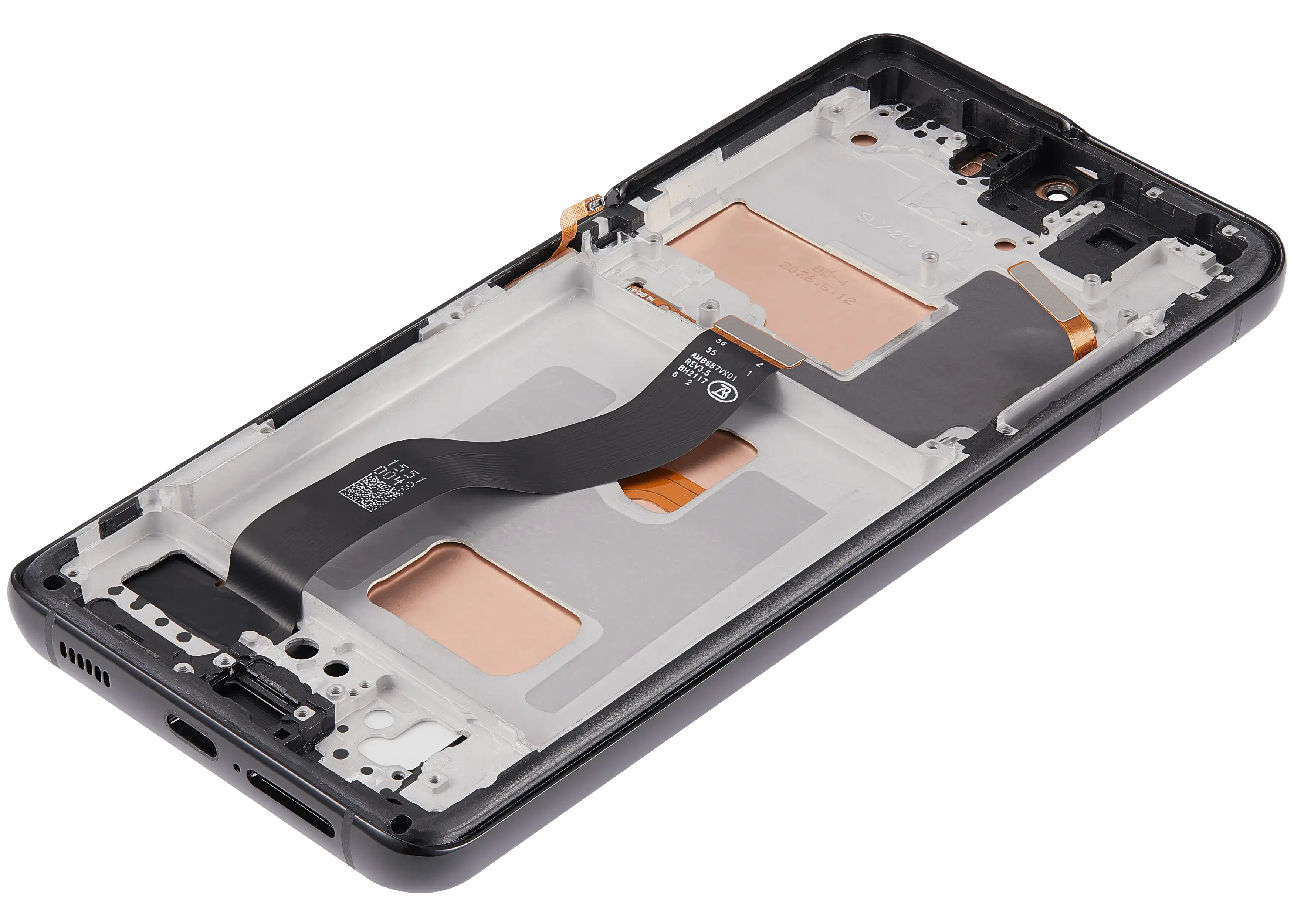 LCD-Display mit Rahmen (Without FingerPrint Sensor) für Samsung Galaxy S21 Ultra (US & International)(Aftermarket: Incell)(Phantom Black)