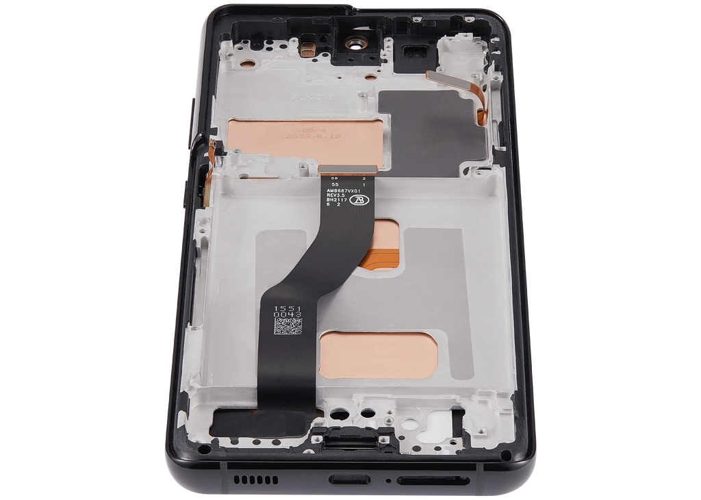 LCD-Display mit Rahmen (Without FingerPrint Sensor) für Samsung Galaxy S21 Ultra (US & International)(Aftermarket: Incell)(Phantom Black)