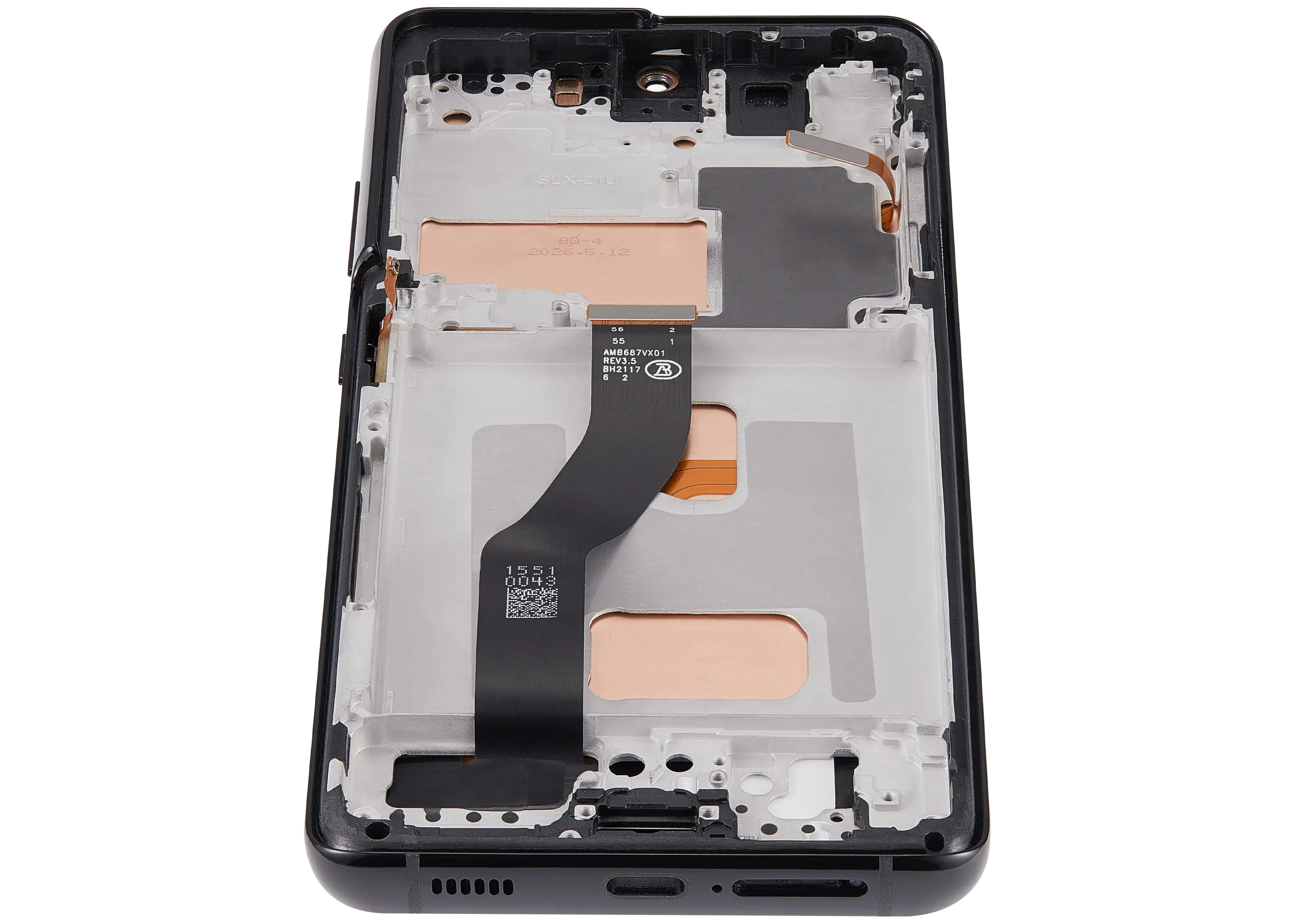 LCD-Display mit Rahmen (Without FingerPrint Sensor) für Samsung Galaxy S21 Ultra (US & International)(Aftermarket: Incell)(Phantom Black)
