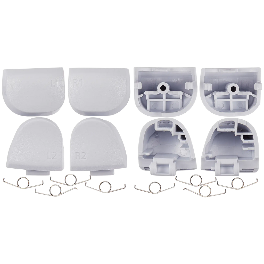 R1 L1 R2 L2 Trigger-Buttons mit Federn für PS5 Controller Weiß (BDM-020) 8-tlg.