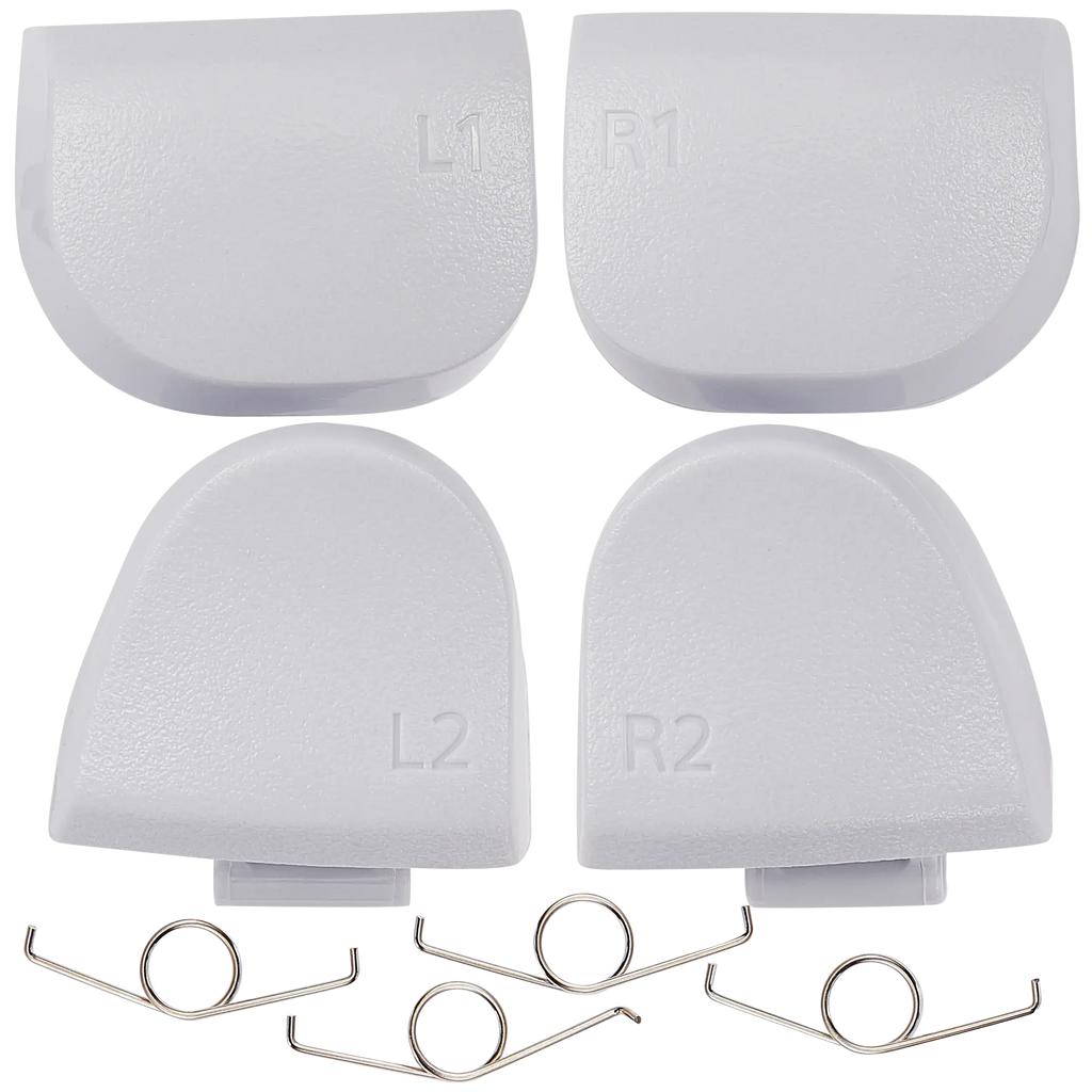 R1 L1 R2 L2 Trigger-Buttons mit Federn für PS5 Controller Weiß (BDM-020) 8-tlg.