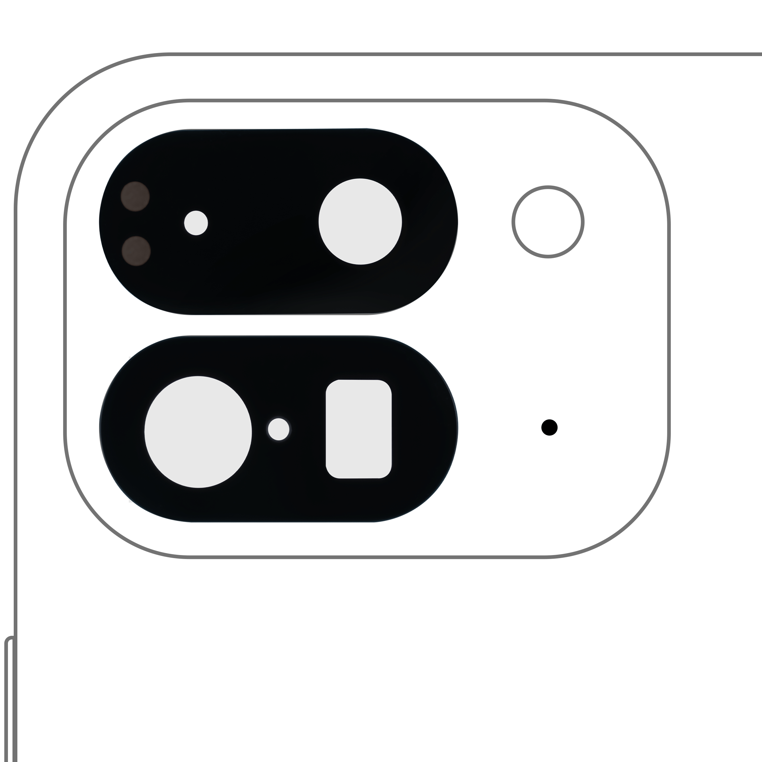 Kameralinse hinten (Glass Only) mit Adhesive Compatible für Google Pixel 9 Pro Fold