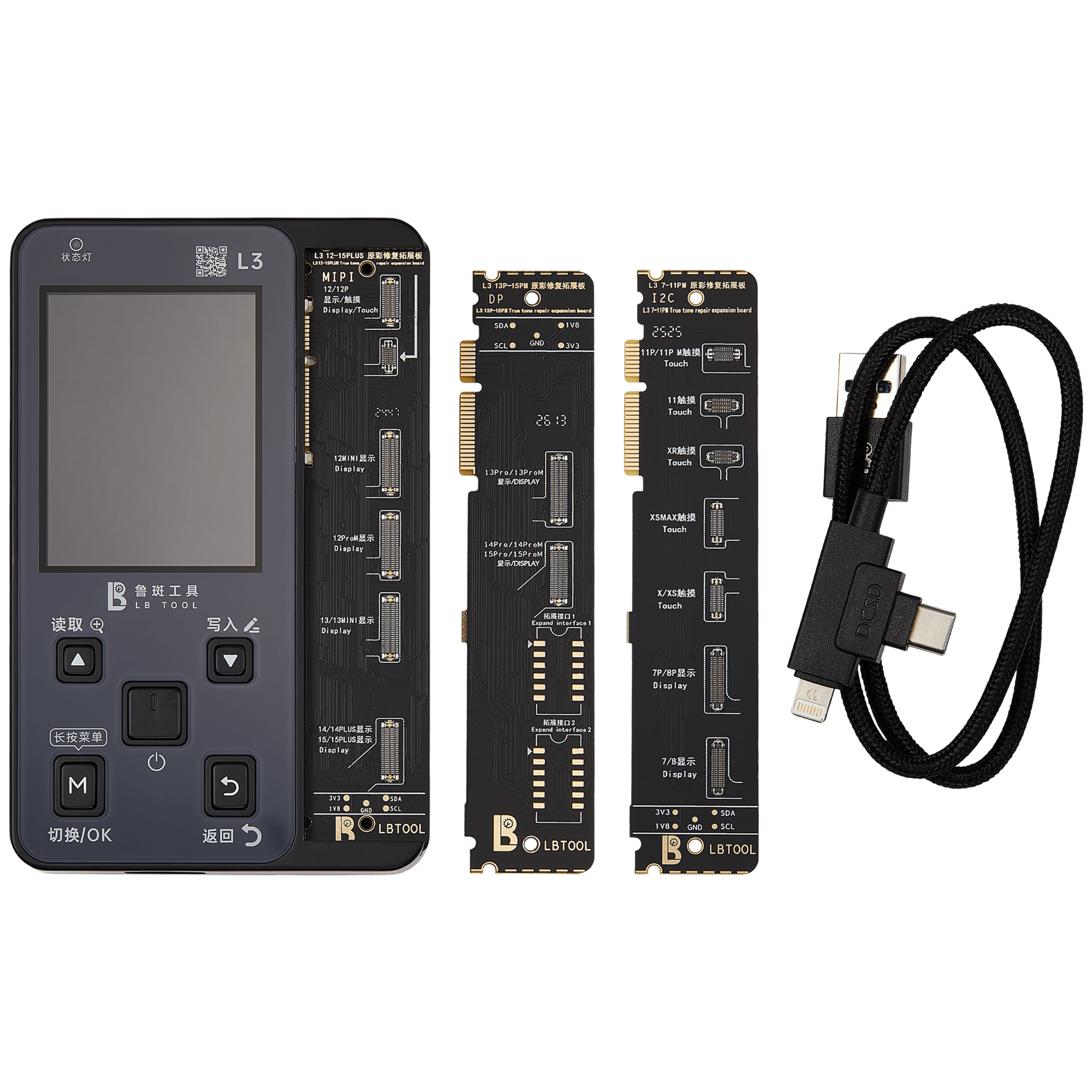 L3 True Tone Programmiereinheit mit Platinen für iPhone 7-15 Pro Max (LB Tool)