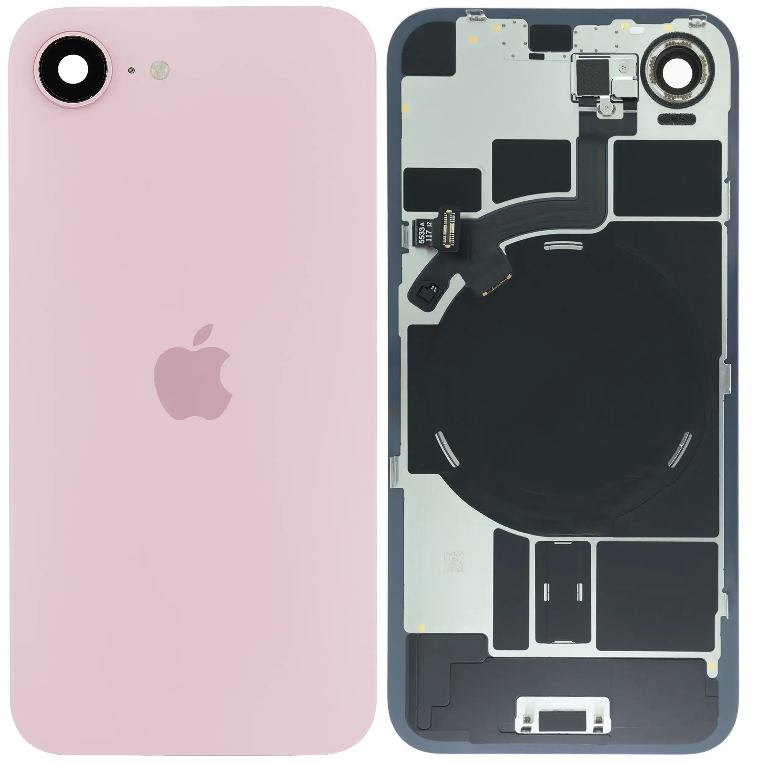 Backcover mit MagSafe Magnet & NFC & Blitz-Flexkabel Compatible für iPhone 17e (Original OEM) (Pink)
