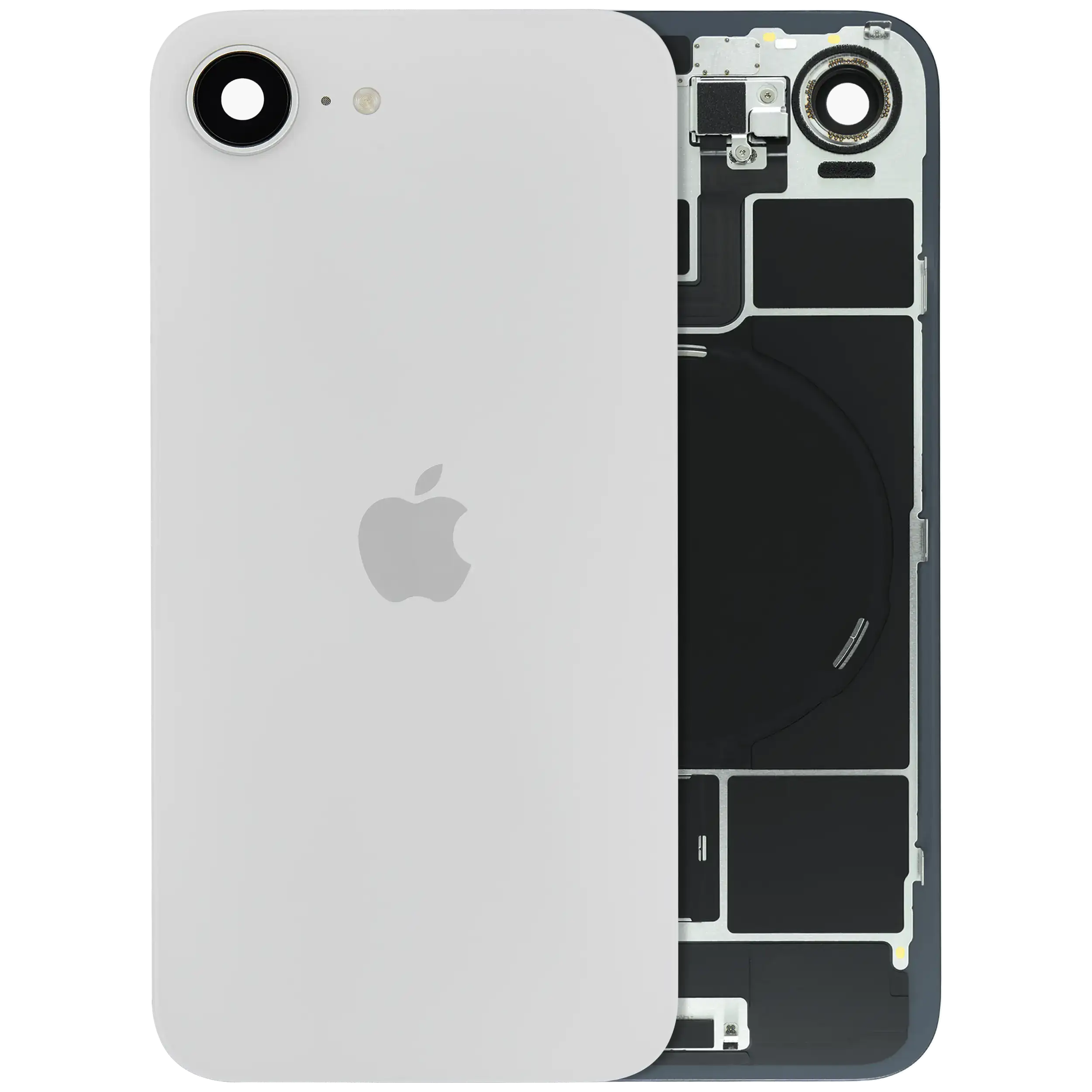 Backcover mit MagSafe Magnet & NFC & Blitz-Flexkabel Compatible für iPhone 17e (Original OEM) (Weiß)