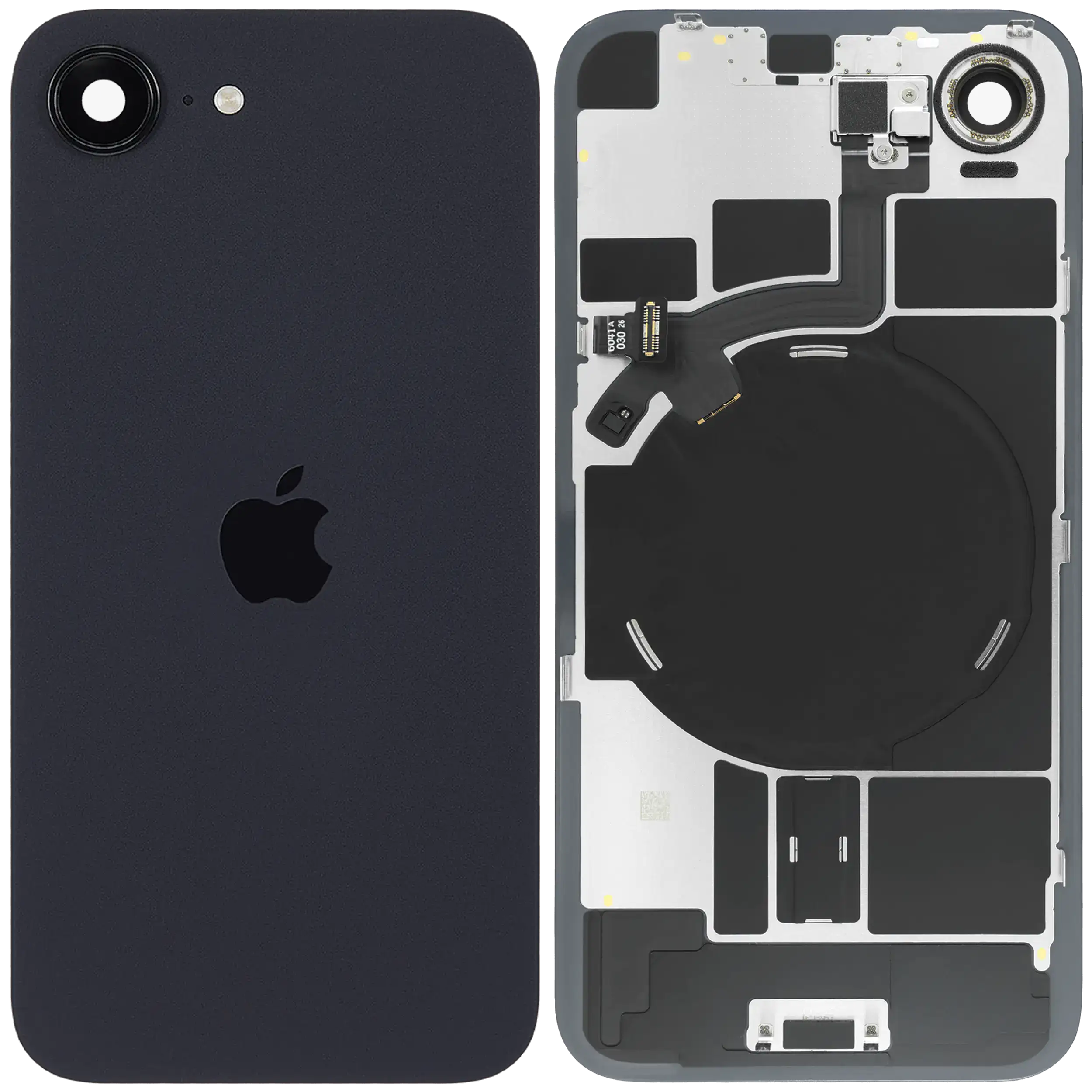 Backcover mit MagSafe Magnet & NFC & Blitz-Flexkabel Compatible für iPhone 17e (Original OEM) (Schwarz)