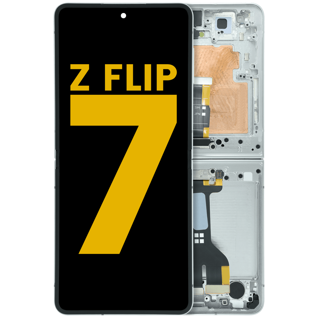 Inner OLED-Display mit Rahmen für Samsung Galaxy Z Flip 7 5G (US-Version) (Refurbished) (Weiß)